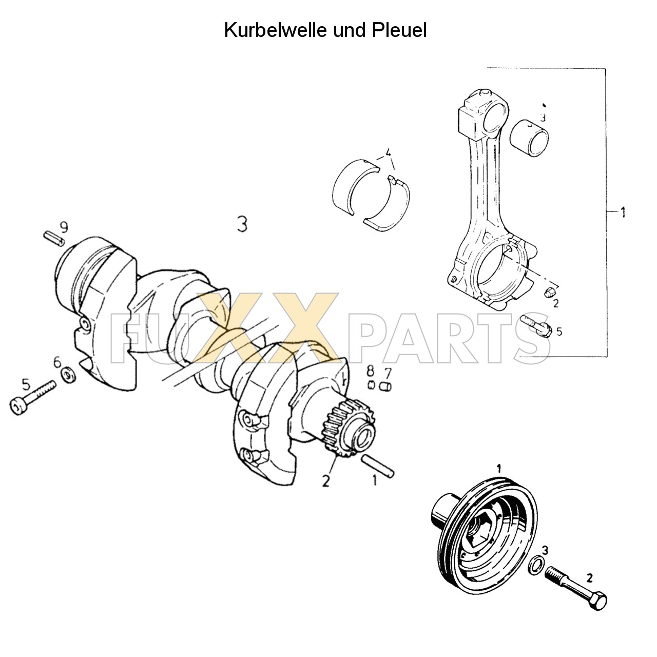 DX 4.50 Kurbelwelle und Pleuel