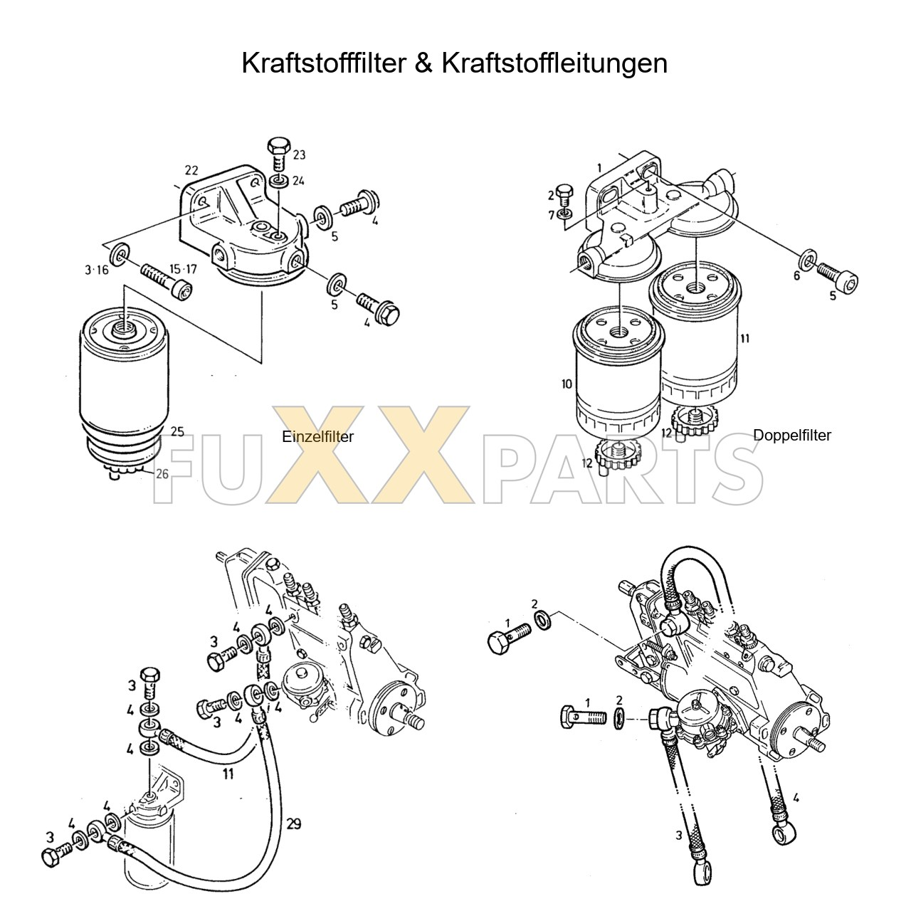 AgroXtra 4.47 Kraftstofffilter & Leitungen