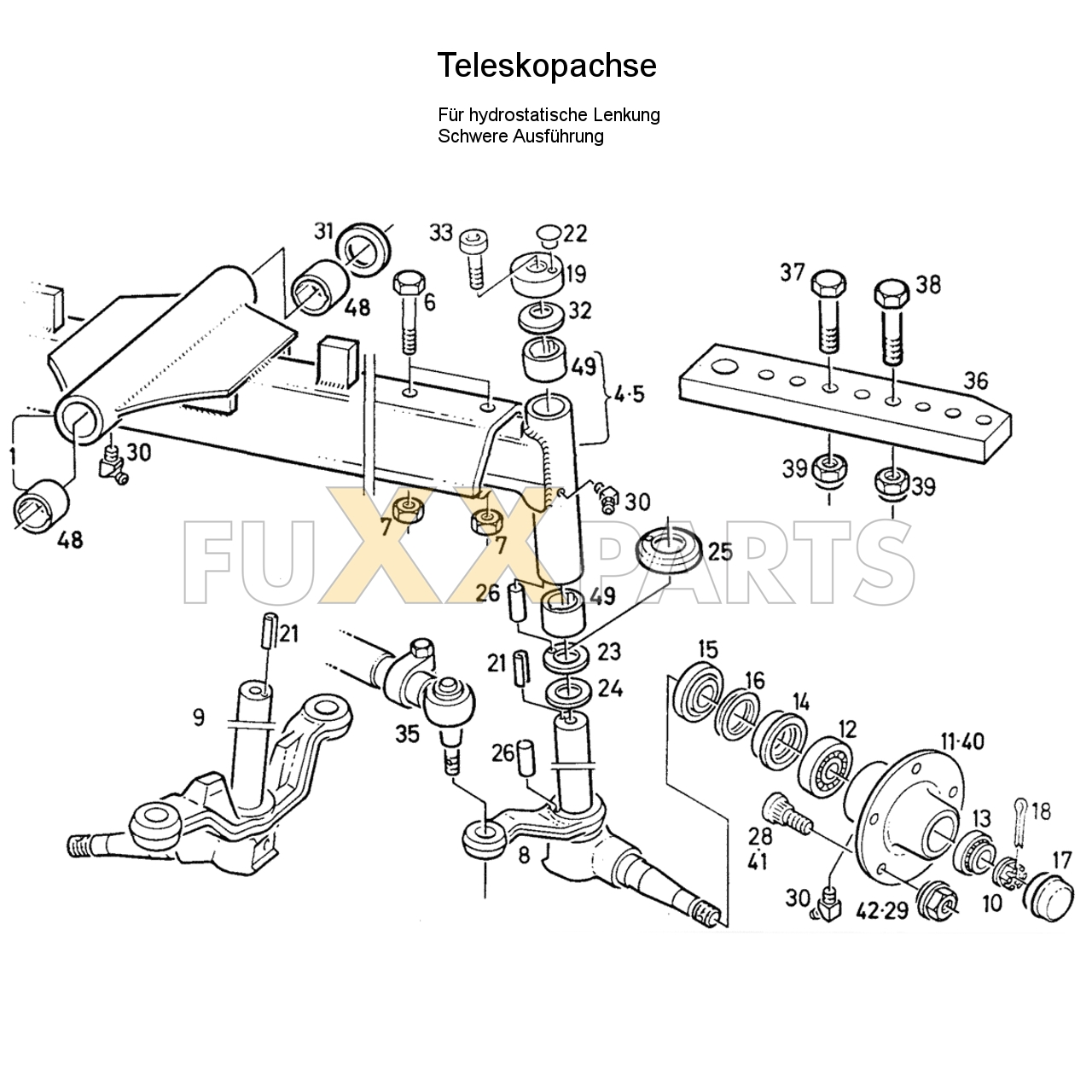 D 7807 Teleskopachse hyd. schwer