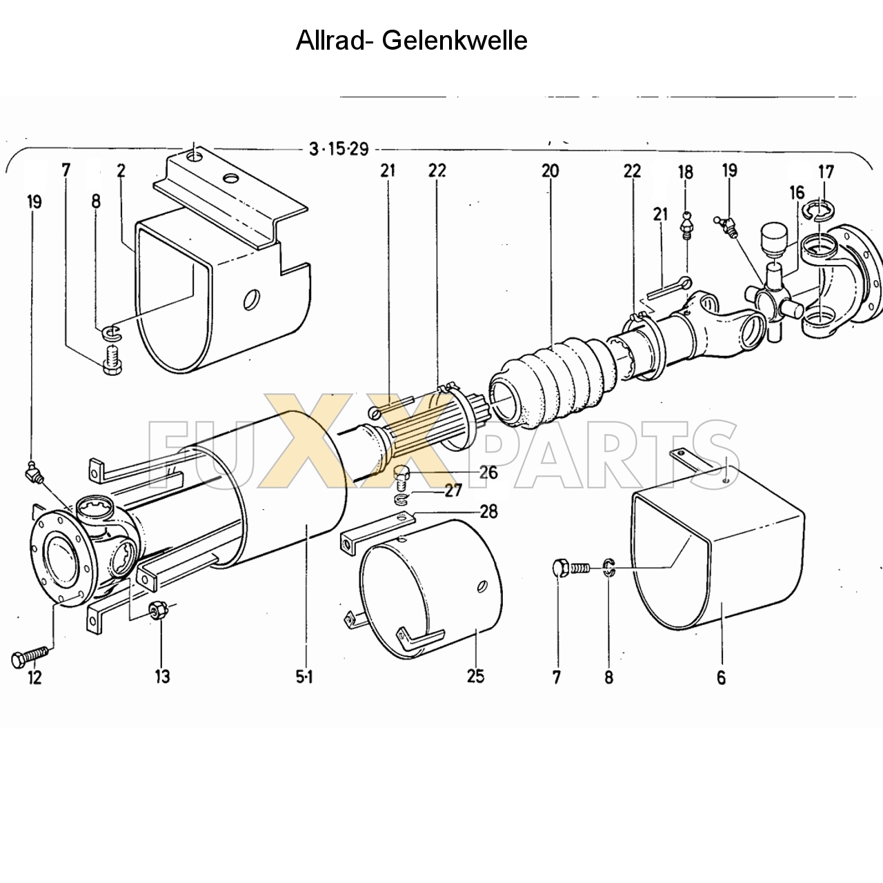 D 7206 Allrad- Gelenkwelle