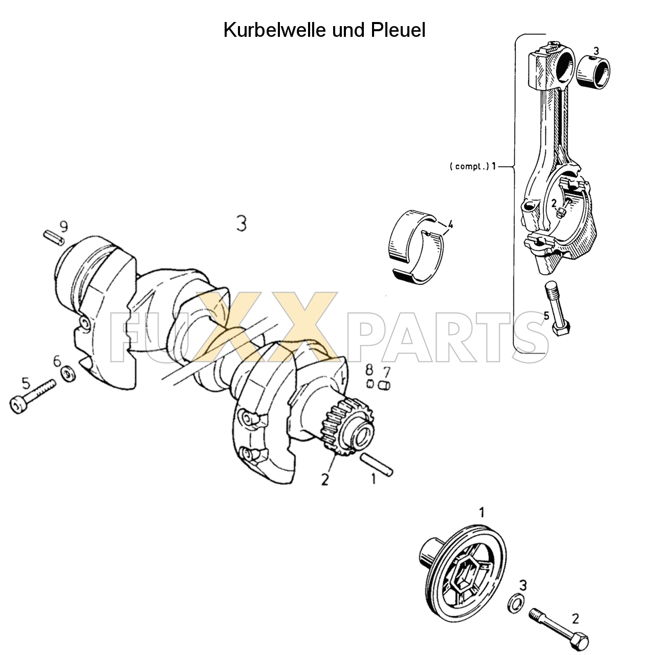 D 7807 C Kurbelwelle und Pleuel