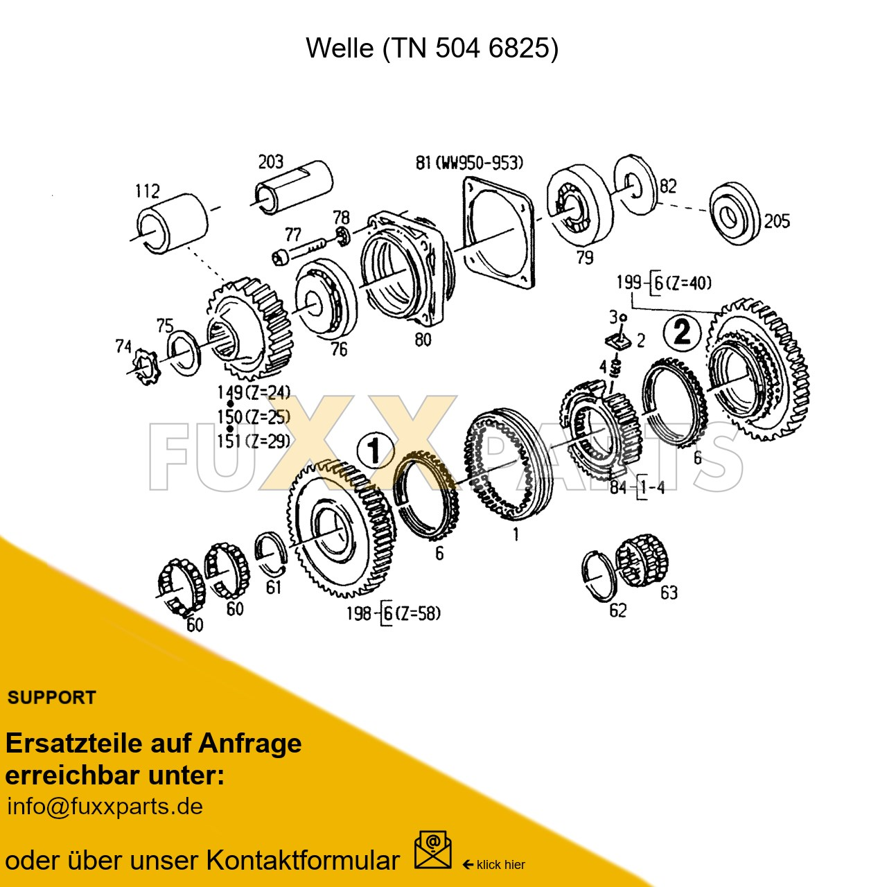 DX 3.50SC Getriebe Quadro-Split 4