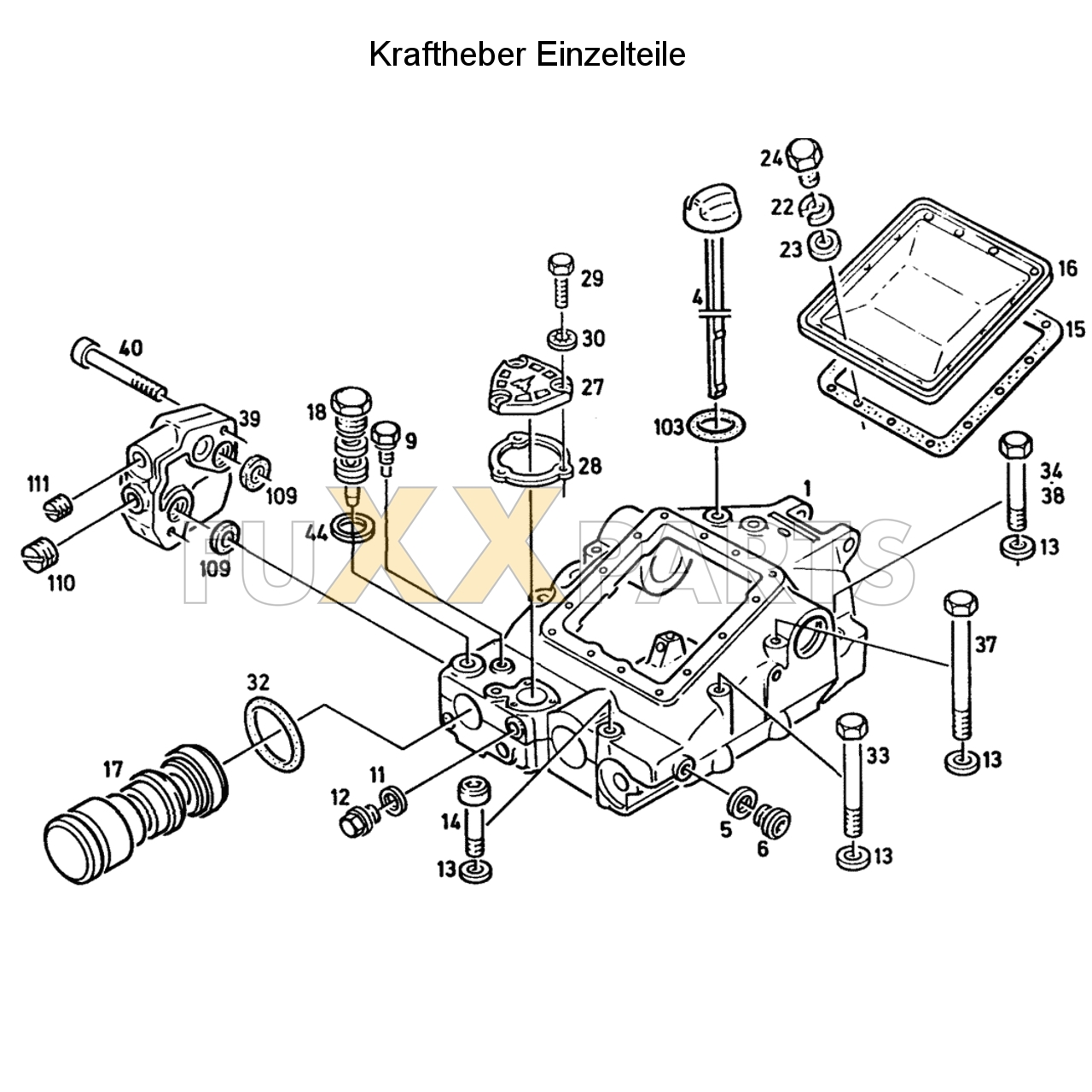 D 6507 C Kraftheber Einzelteile 1