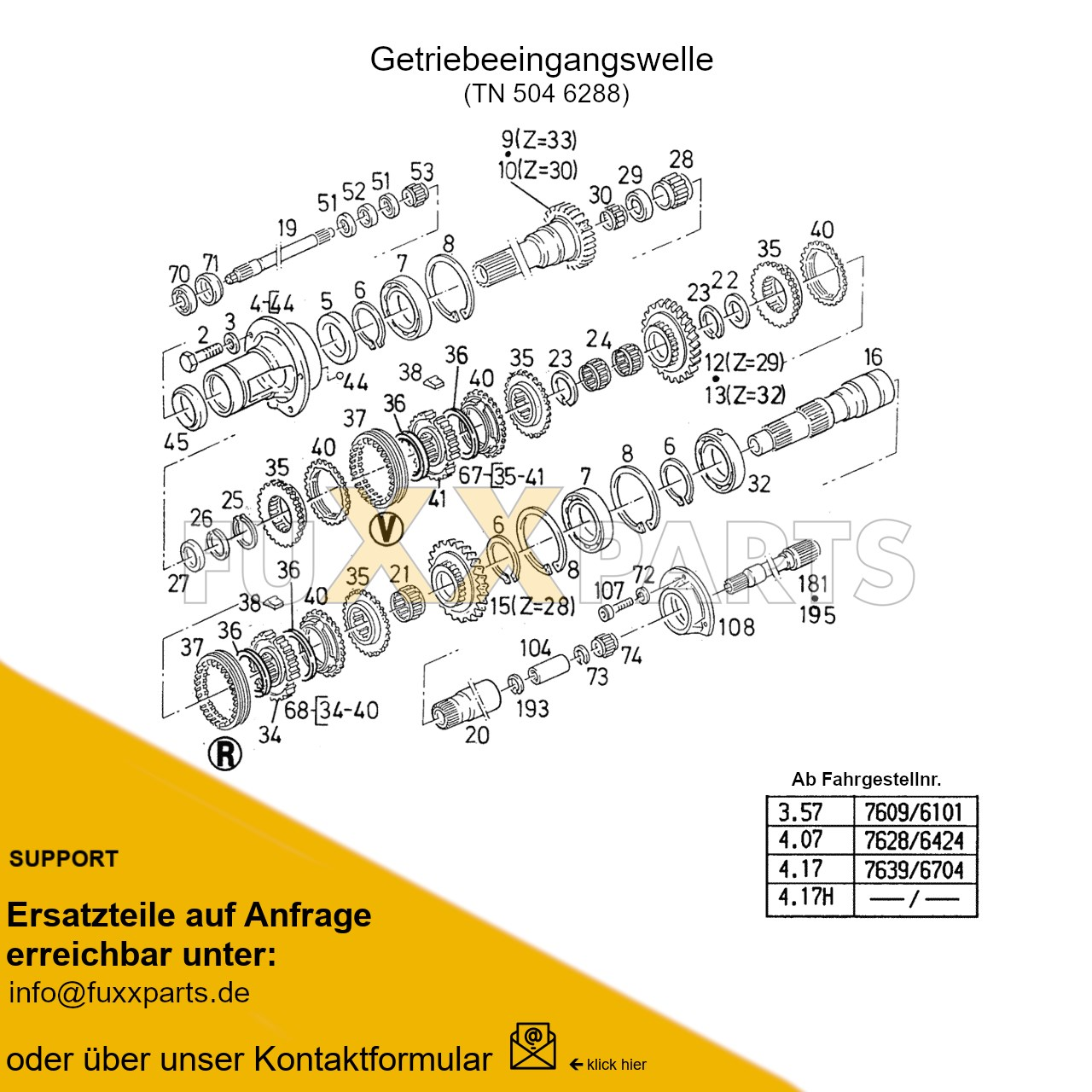 AgroXtra 3.57 Getriebewelle QuadroSplit 1.2