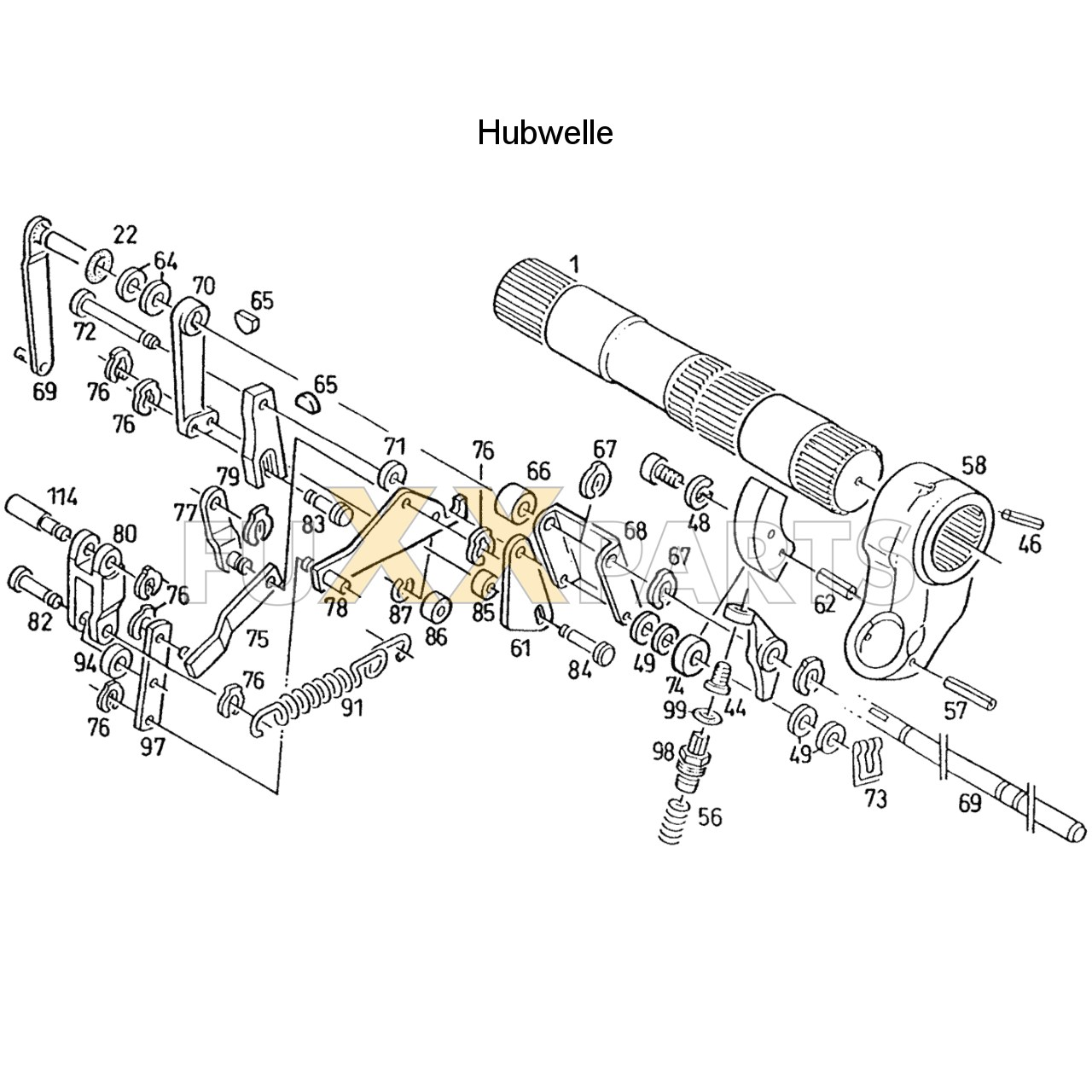 DX 4.10 Hubwelle