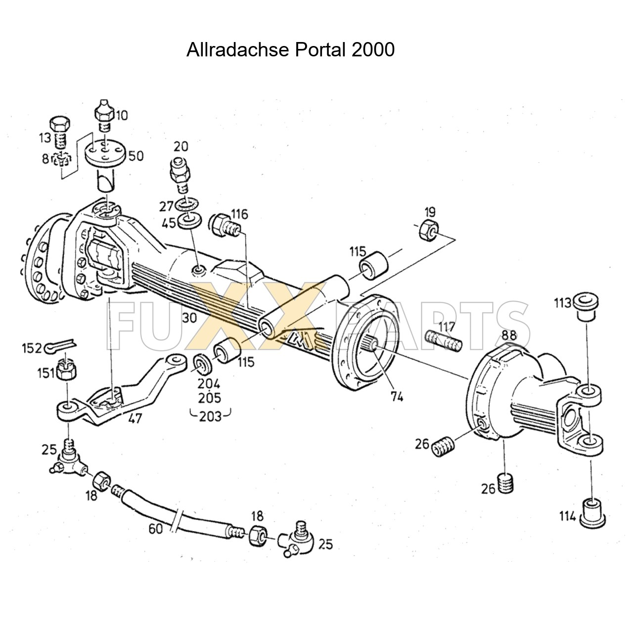 DX 85-78XX Allradachse Portal 2000
