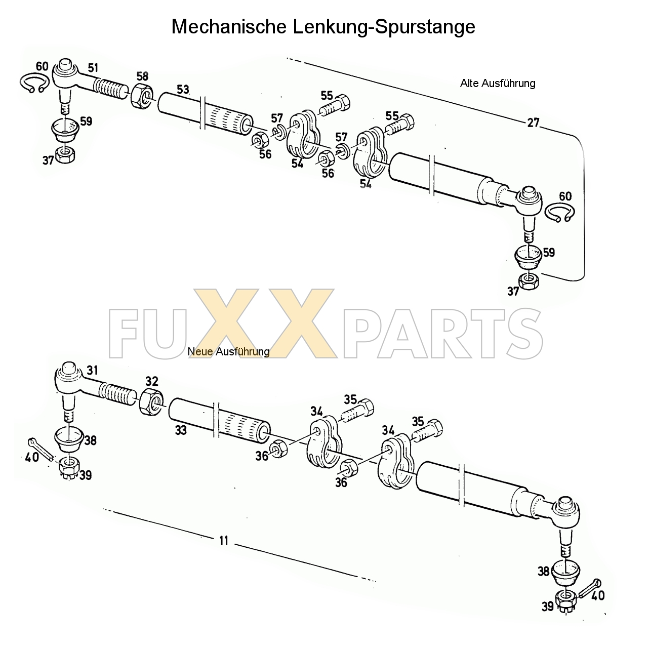 D 6206 Mechanische Lenkung-Spurstange