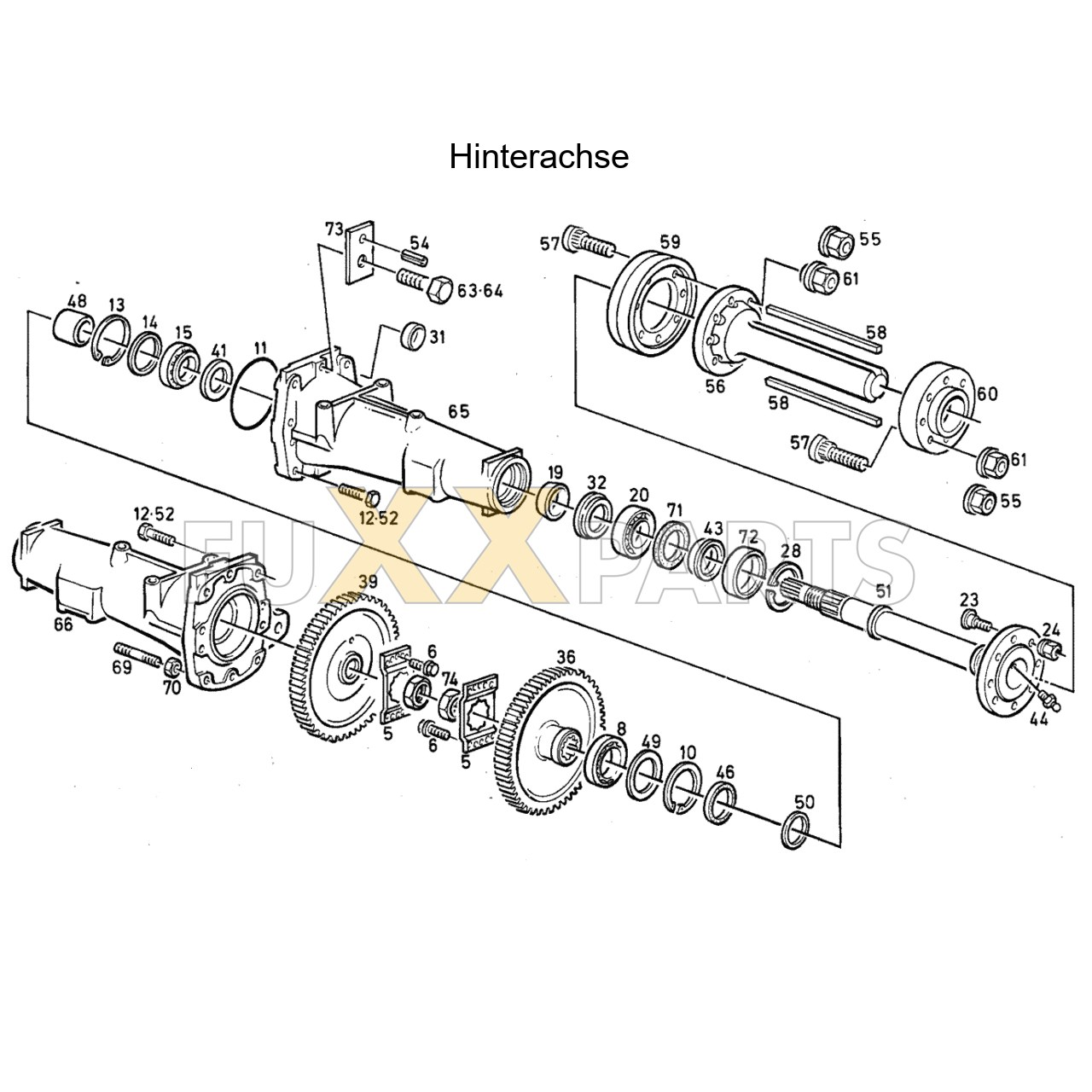 DX 120-76XX Hinterachse