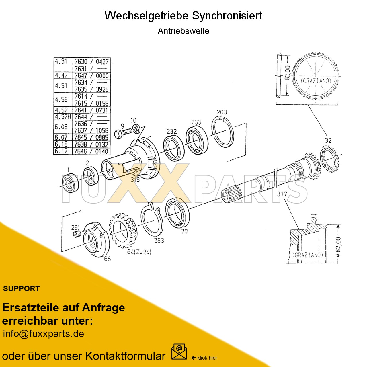 AgroXtra 4.57 Getriebewelle 1