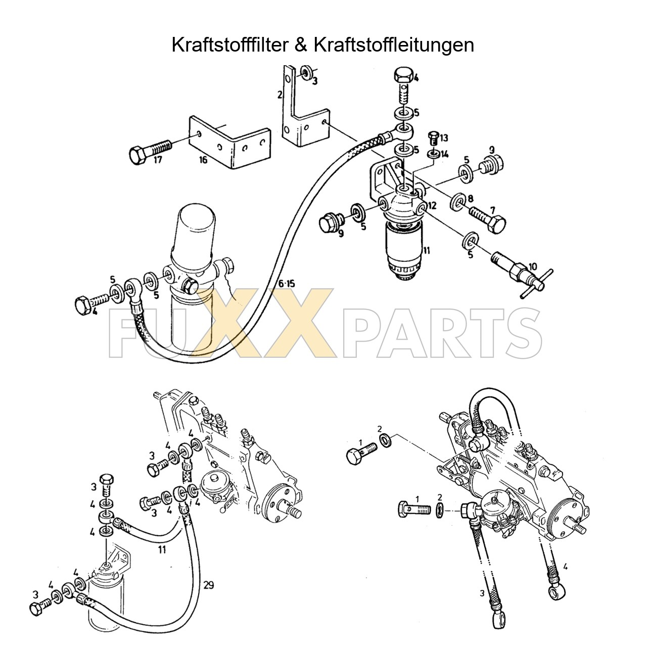 AgroXtra 4.17 Kraftstofffilter Leitungen