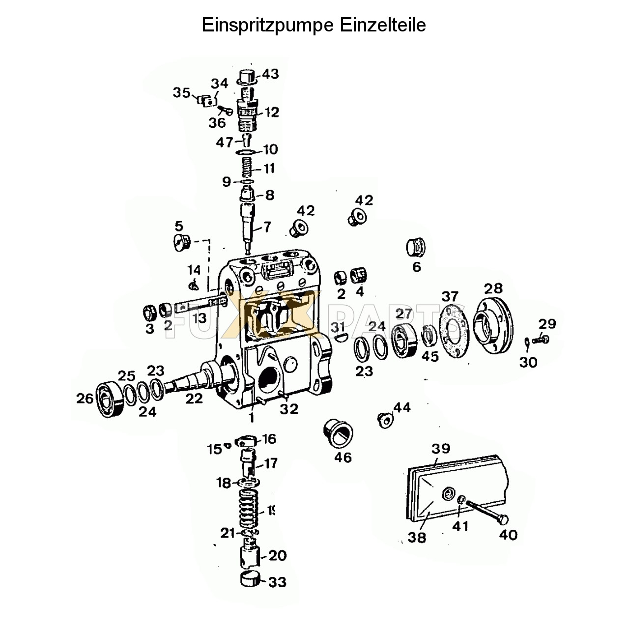 D 5206 Einspritzpumpe Einzelteile