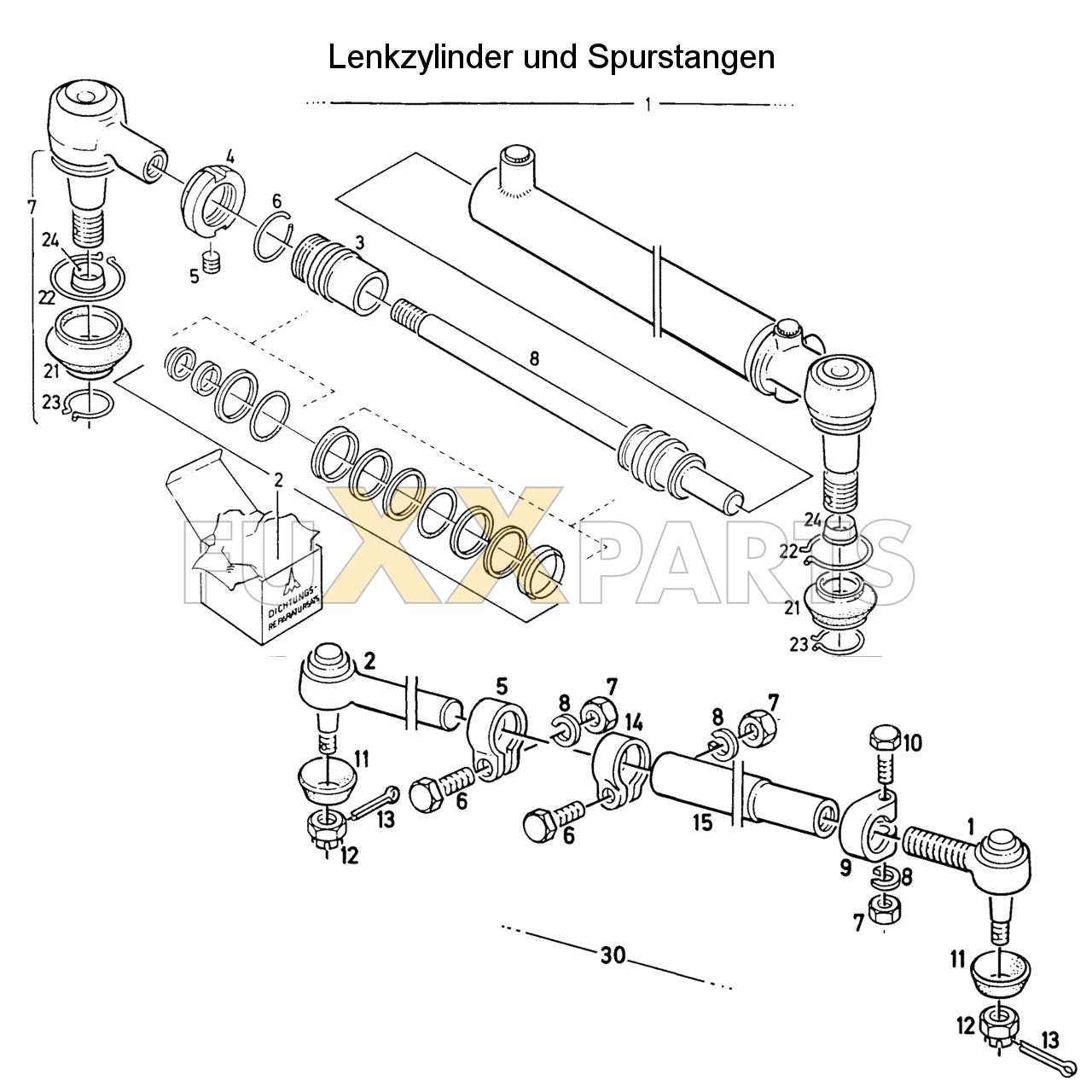 D 5207 C Lenkzylinder und Spurstangen