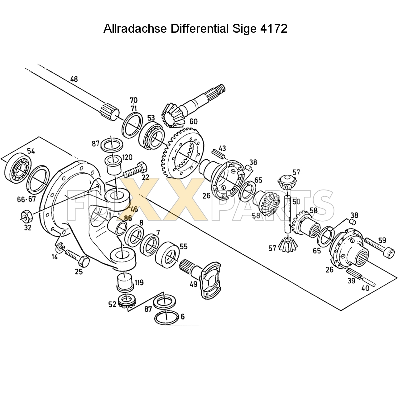 D 7207 C Allradachse Differential