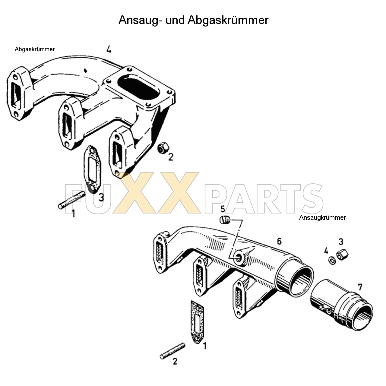 D 5207 C Ansaug- und Abgaskrümmer