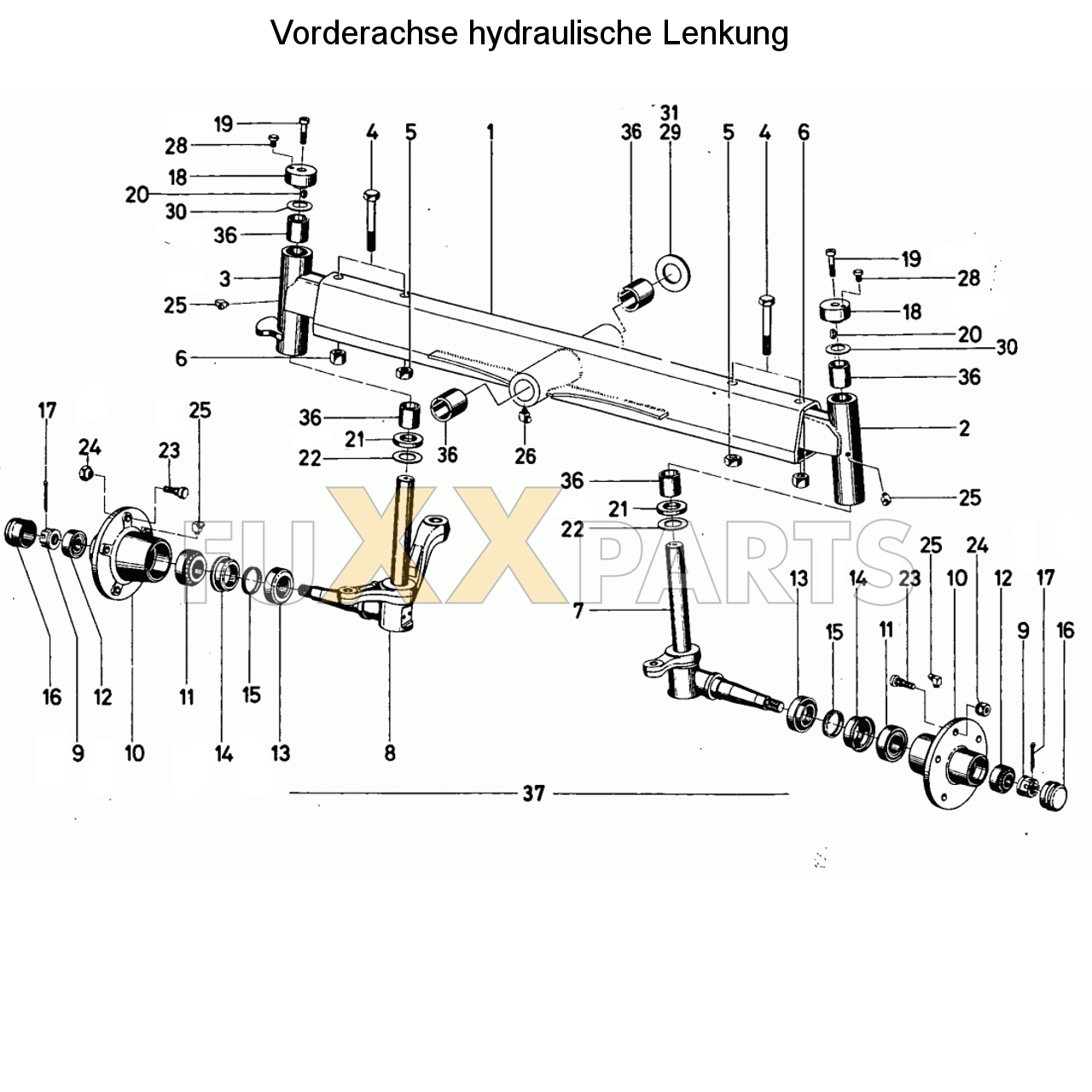 D 6806 Vorderachse hydraulische Lenkung