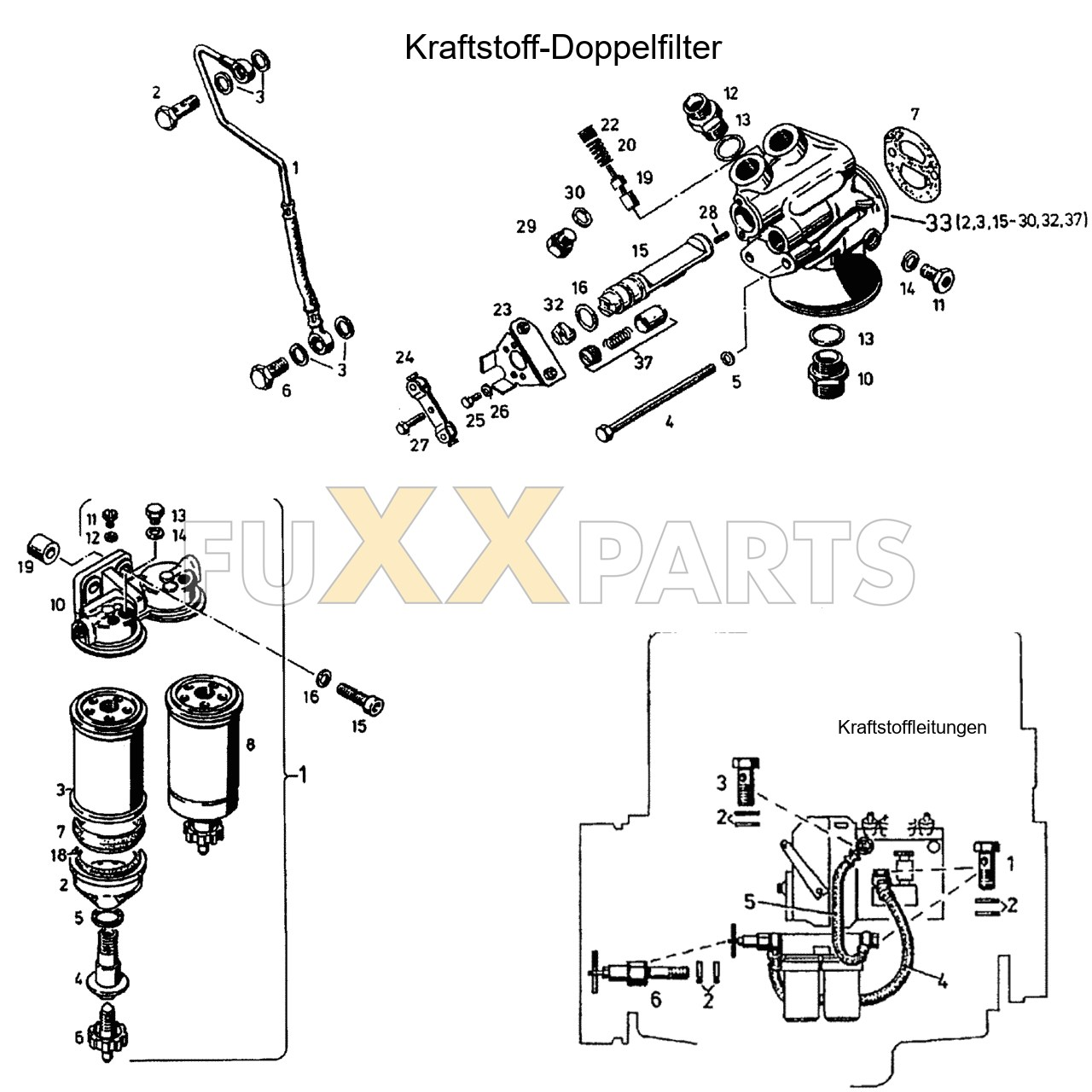 DX 120-76XX Kraftstoffdoppelfilter