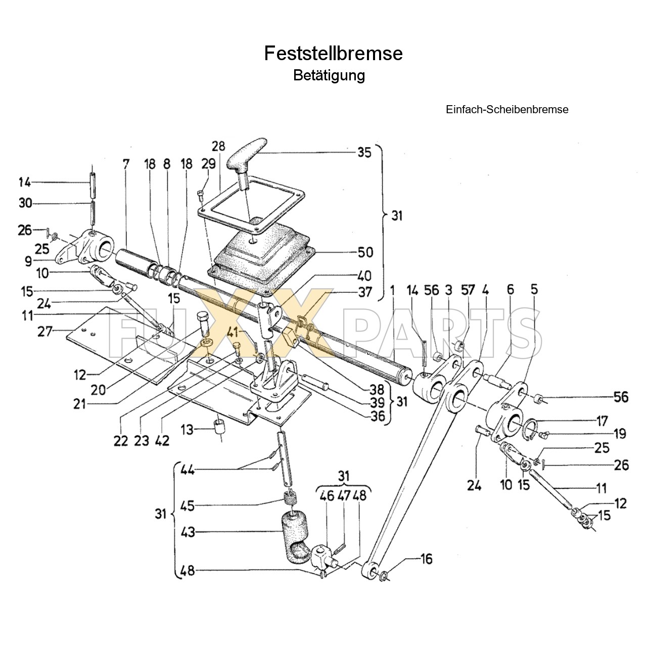 DX 160-76XX Feststellbremse 1