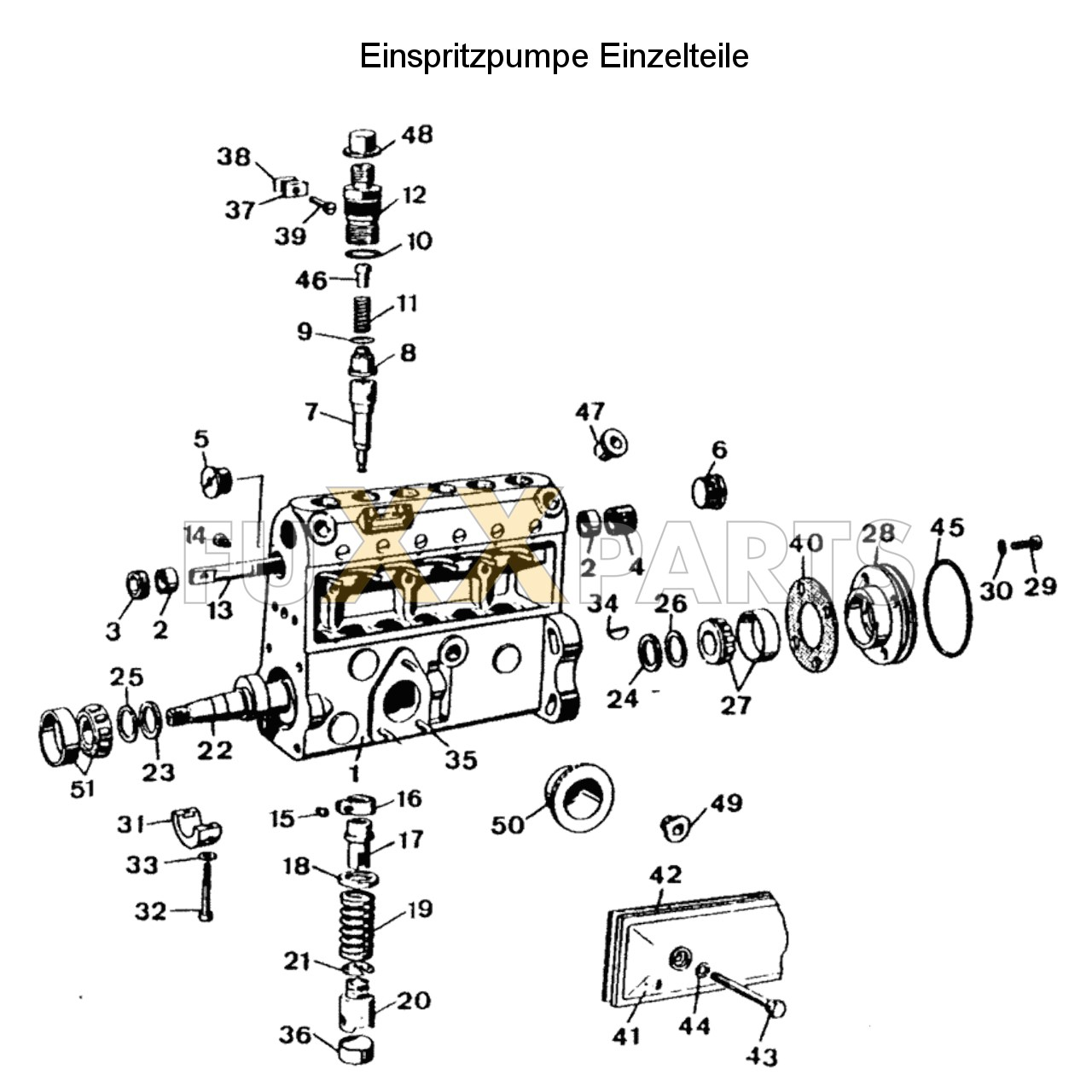 DX 110-76XX Einspritzpumpe Einzelteile