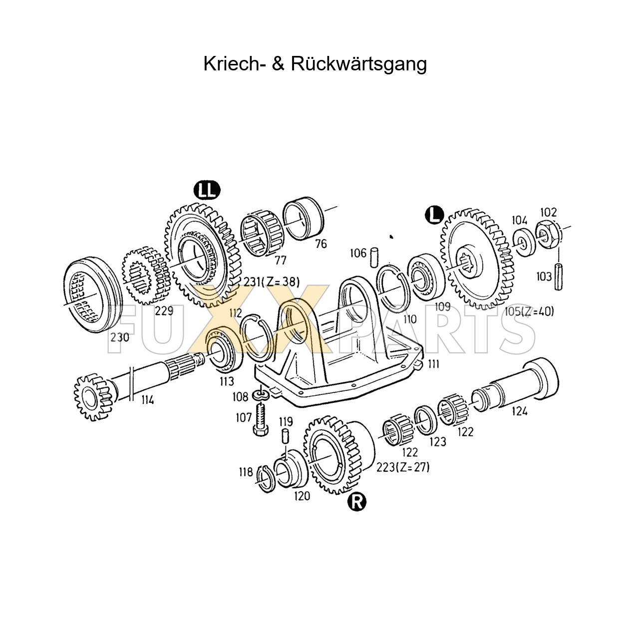 AgroPrima 4.56 Kriech- & Rückwärtsgang