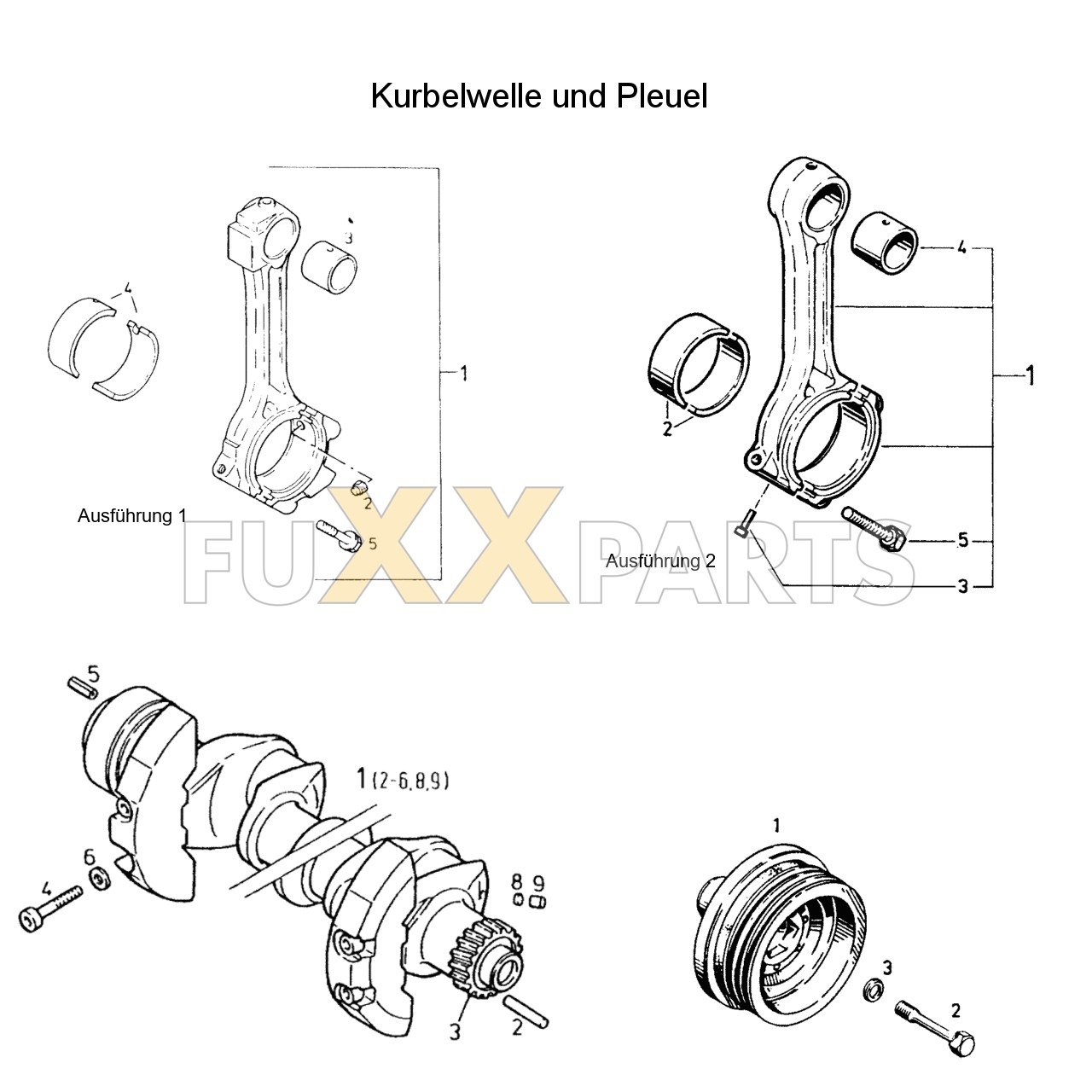AgroXtra 6.07 Kurbelwelle und Pleuel