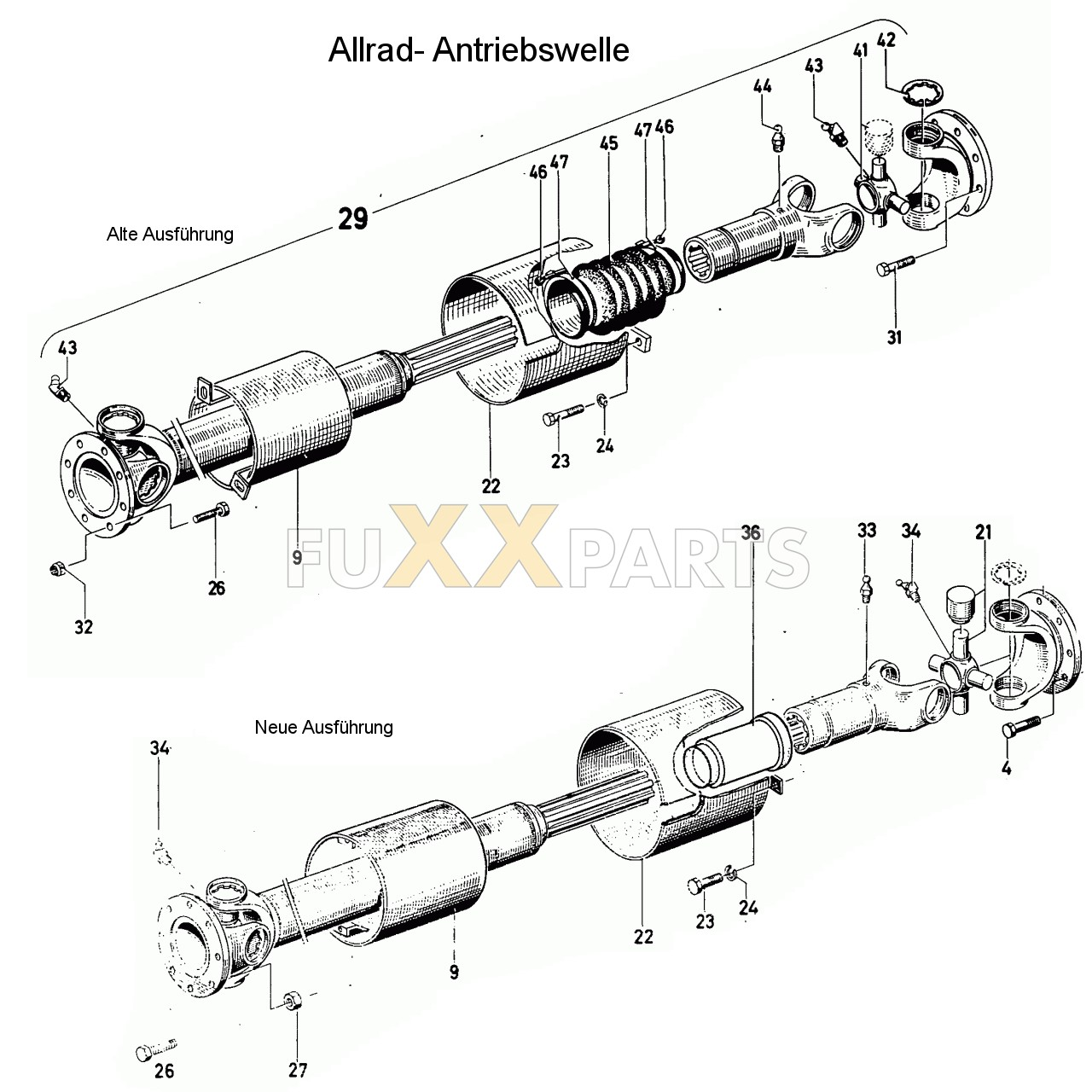 D 5206 Allrad- Antriebswelle
