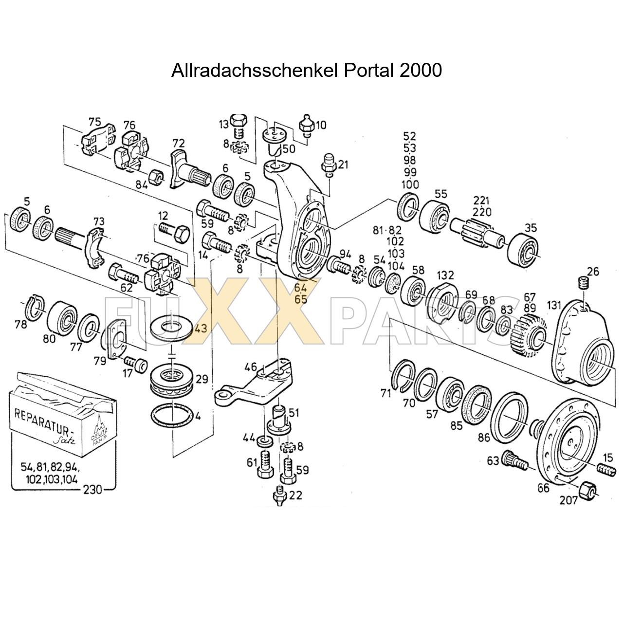 DX 85-78XX Allradachsschenkel Portal 2000