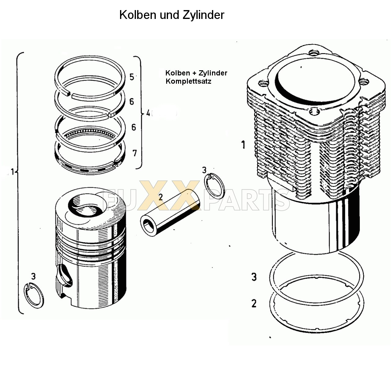 D 5206 Kolben und Zylinder