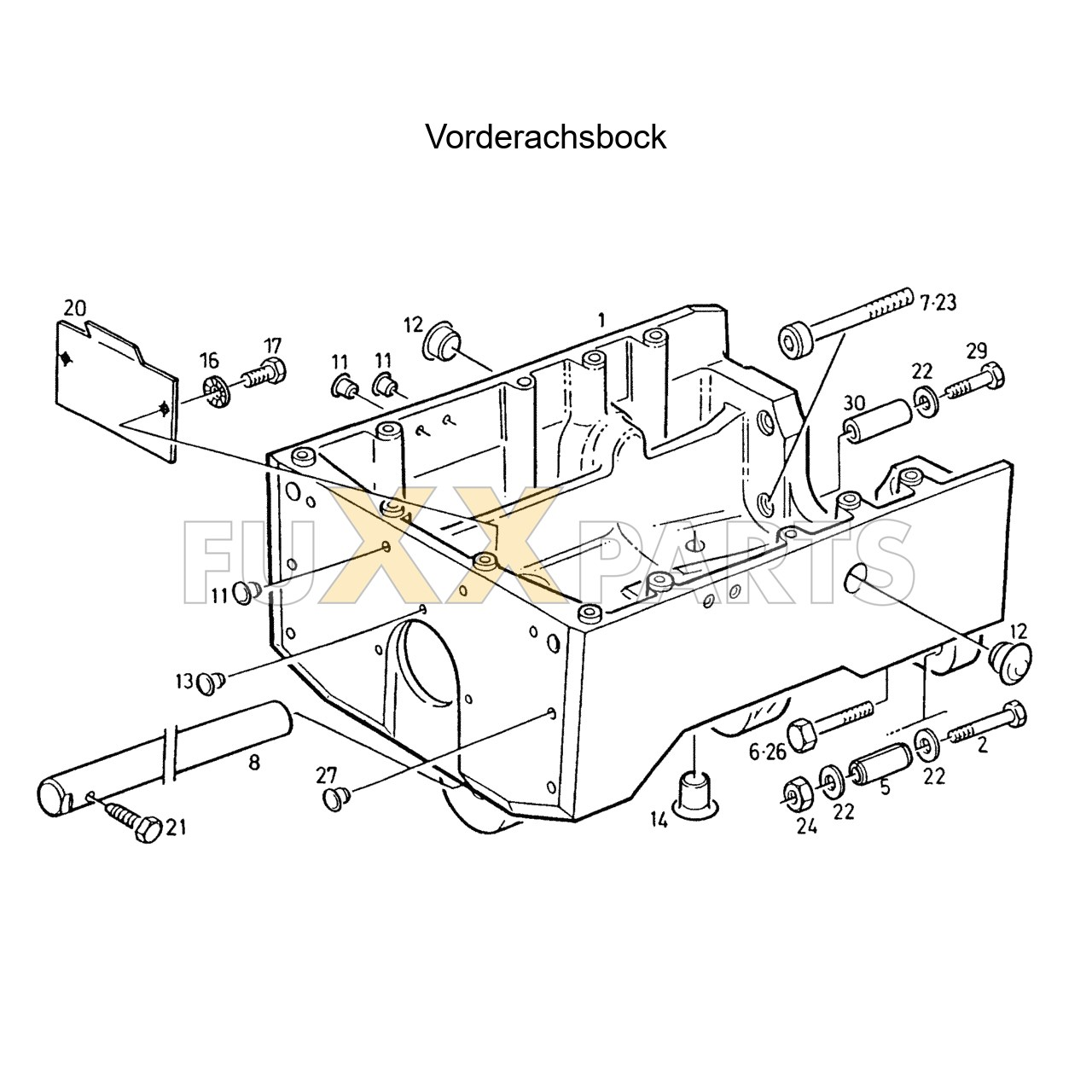 AgroStar 4.61 Vorderachsbock