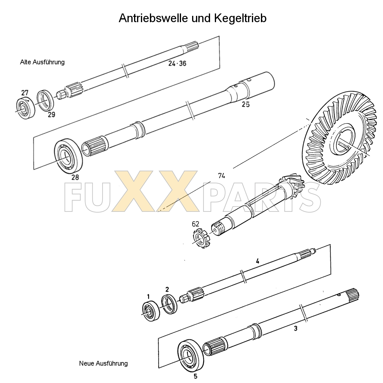 D 4507 Antriebswelle und Kegeltrieb