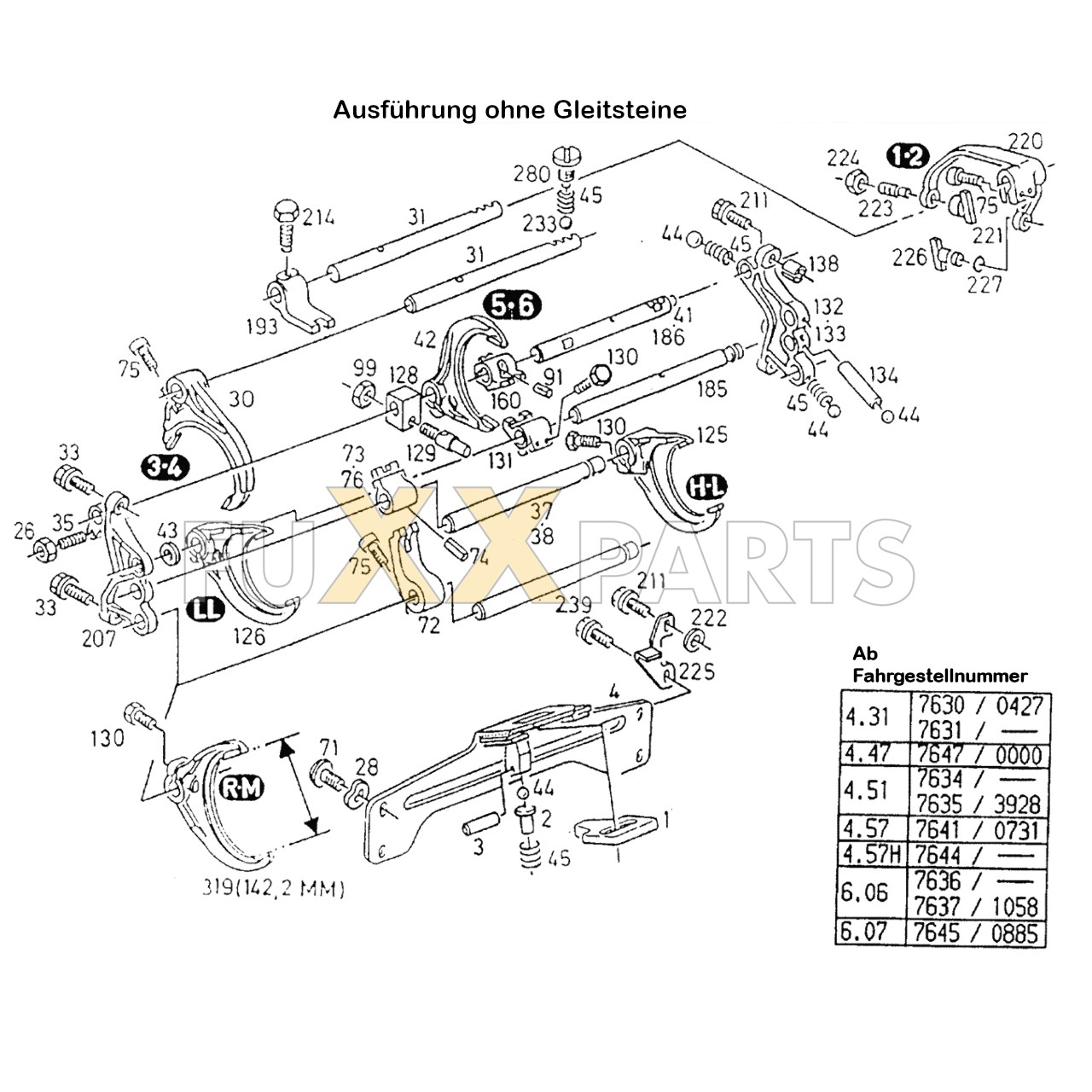 Agroprima 6.06 Schaltgestänge 3.1