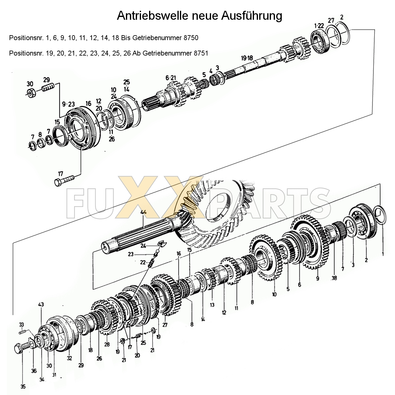 D 8006 Antriebswelle neue Ausführung