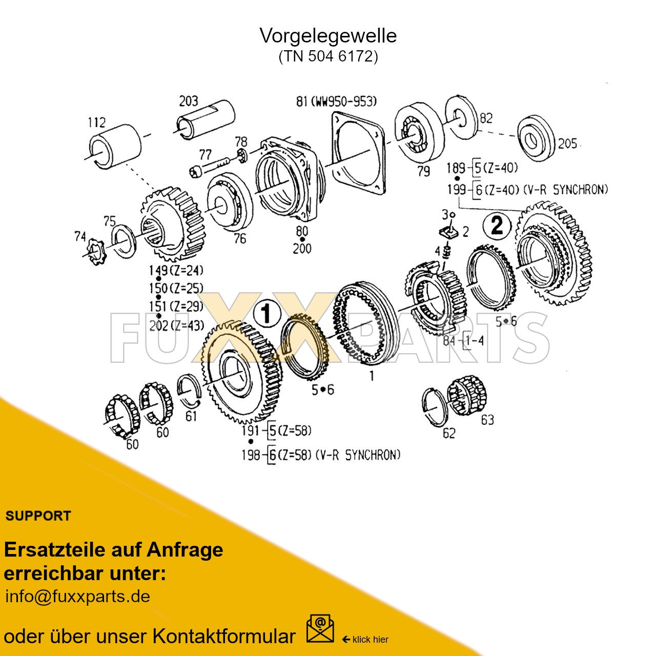AgroXtra 3.57 Getriebewelle QuadroSplit 4