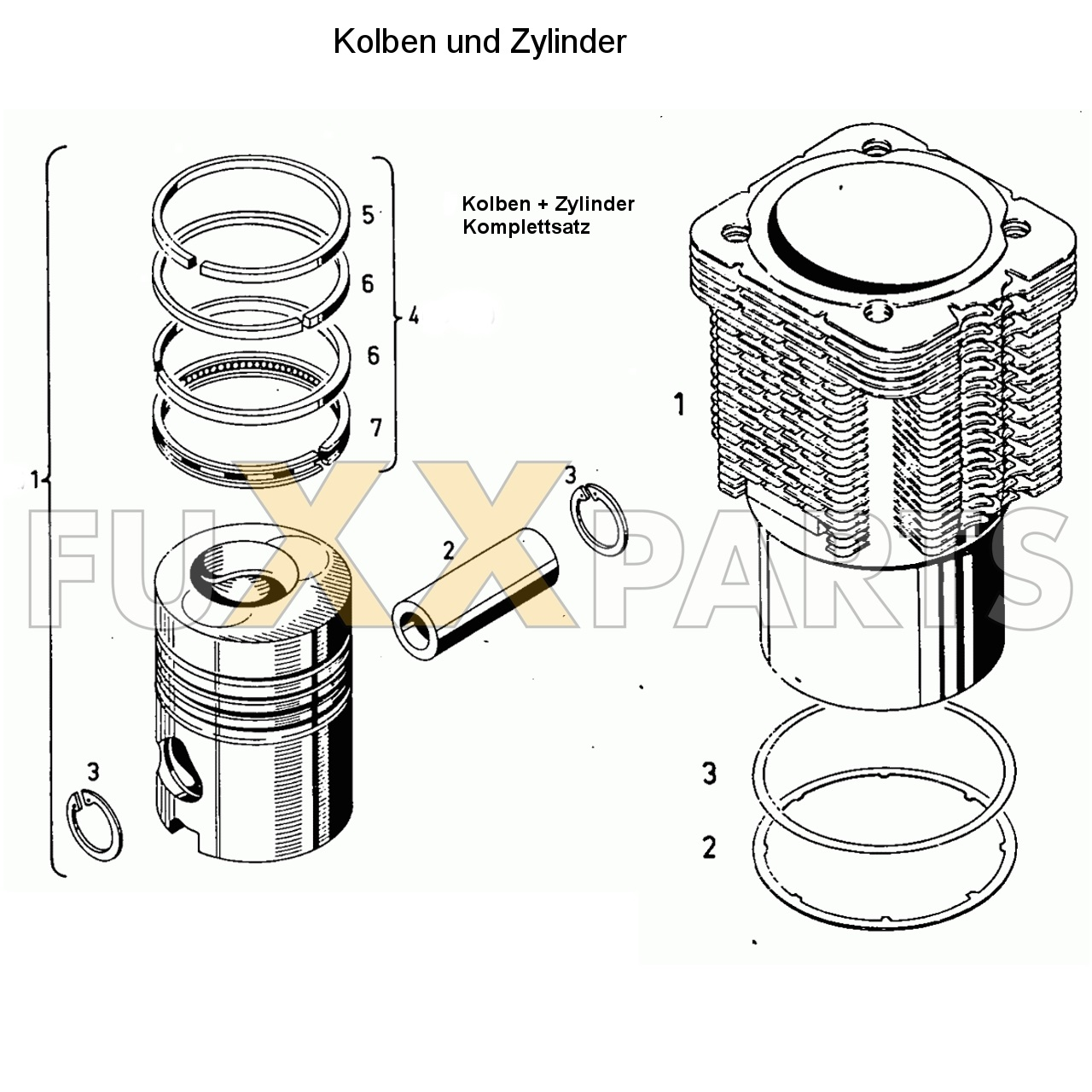 D 4006 Kolben und Zylinder