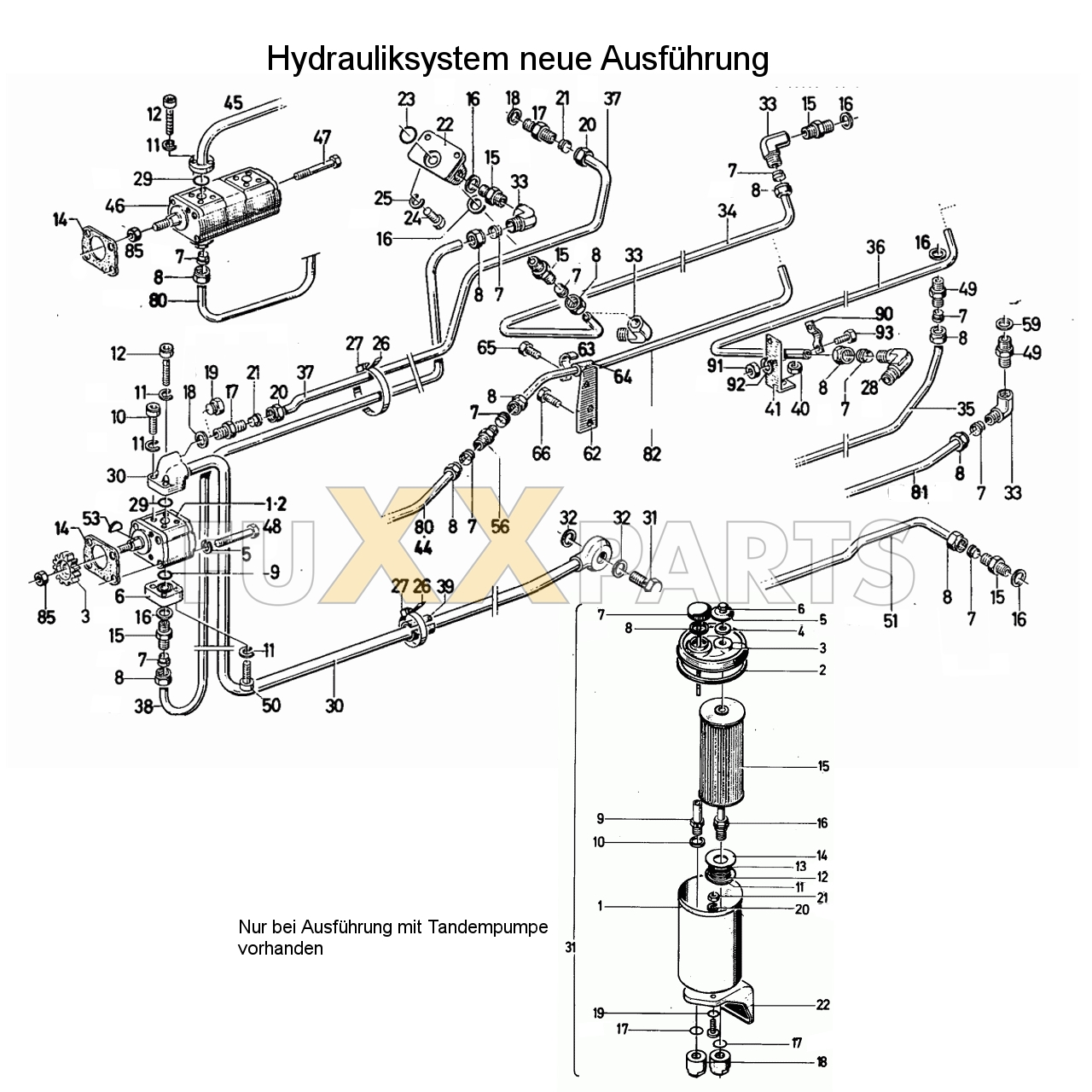 D 10006 Hydrauliksystem neue Ausführung