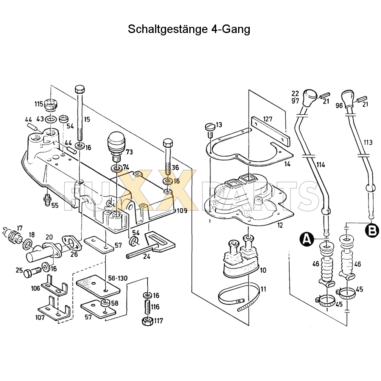 D 5207 C Schaltgestänge 4-Gang 1