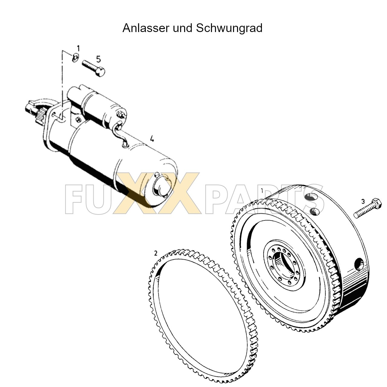 AgroXtra 4.57 Anlasser und Schwungrad