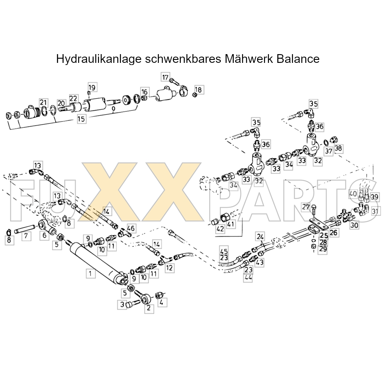 4080 Hydraulikanlage schwenkbares Mähwerk Balance