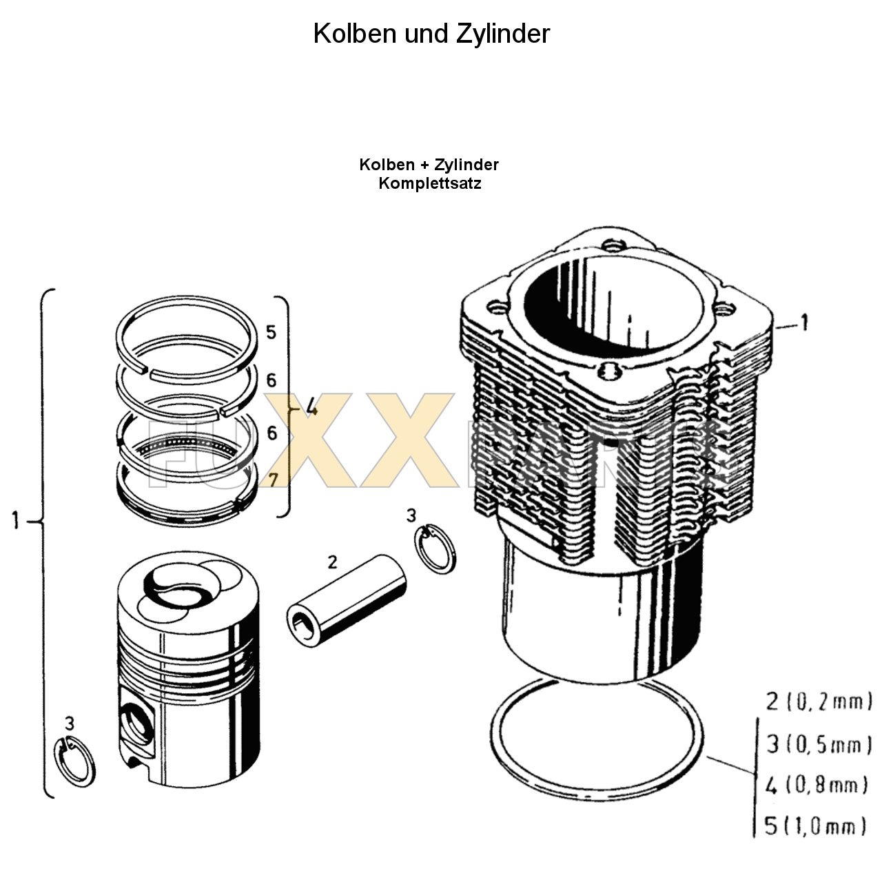 D 7807 Kolben und Zylinder