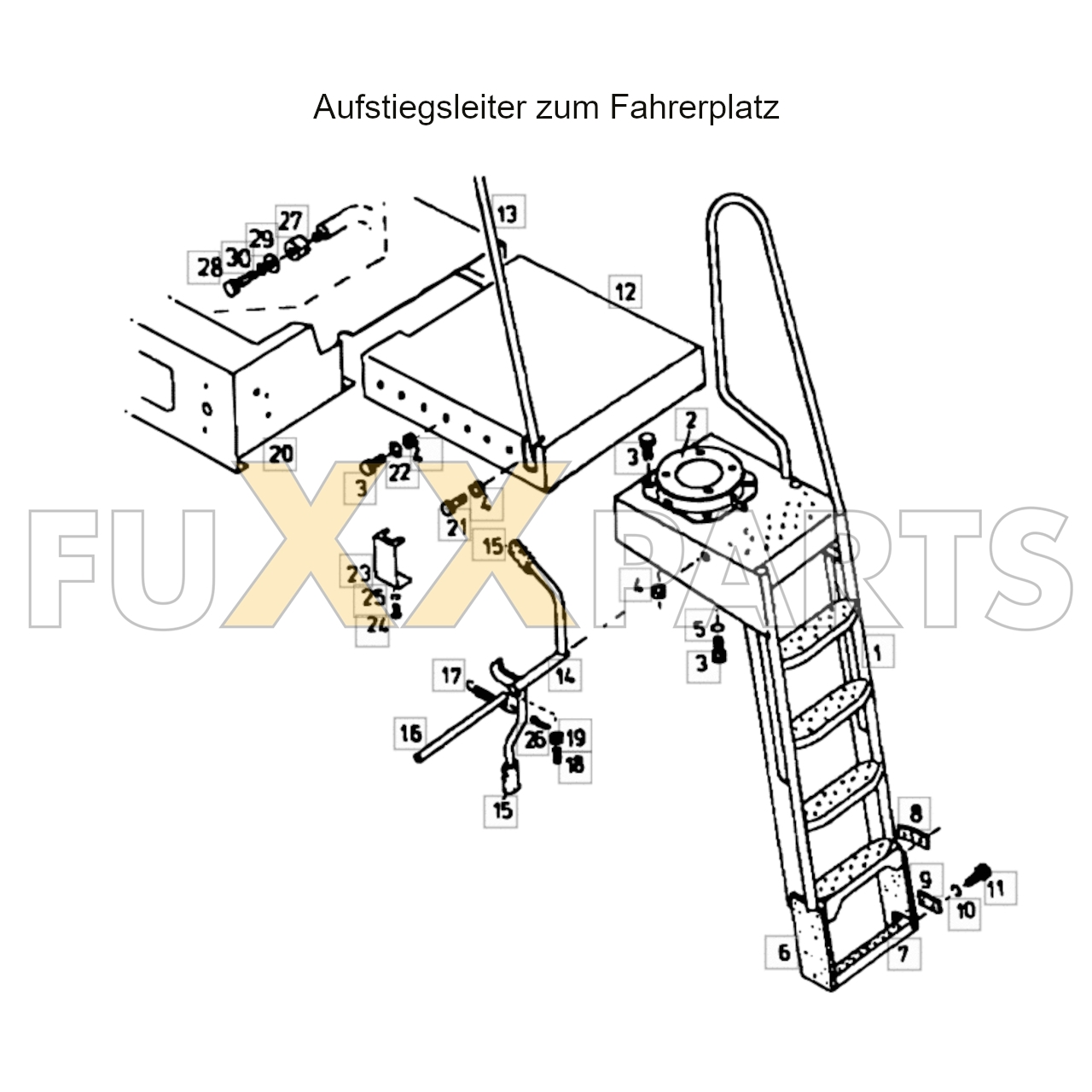 4080 Aufstiegsleiter zum Fahrerplatz