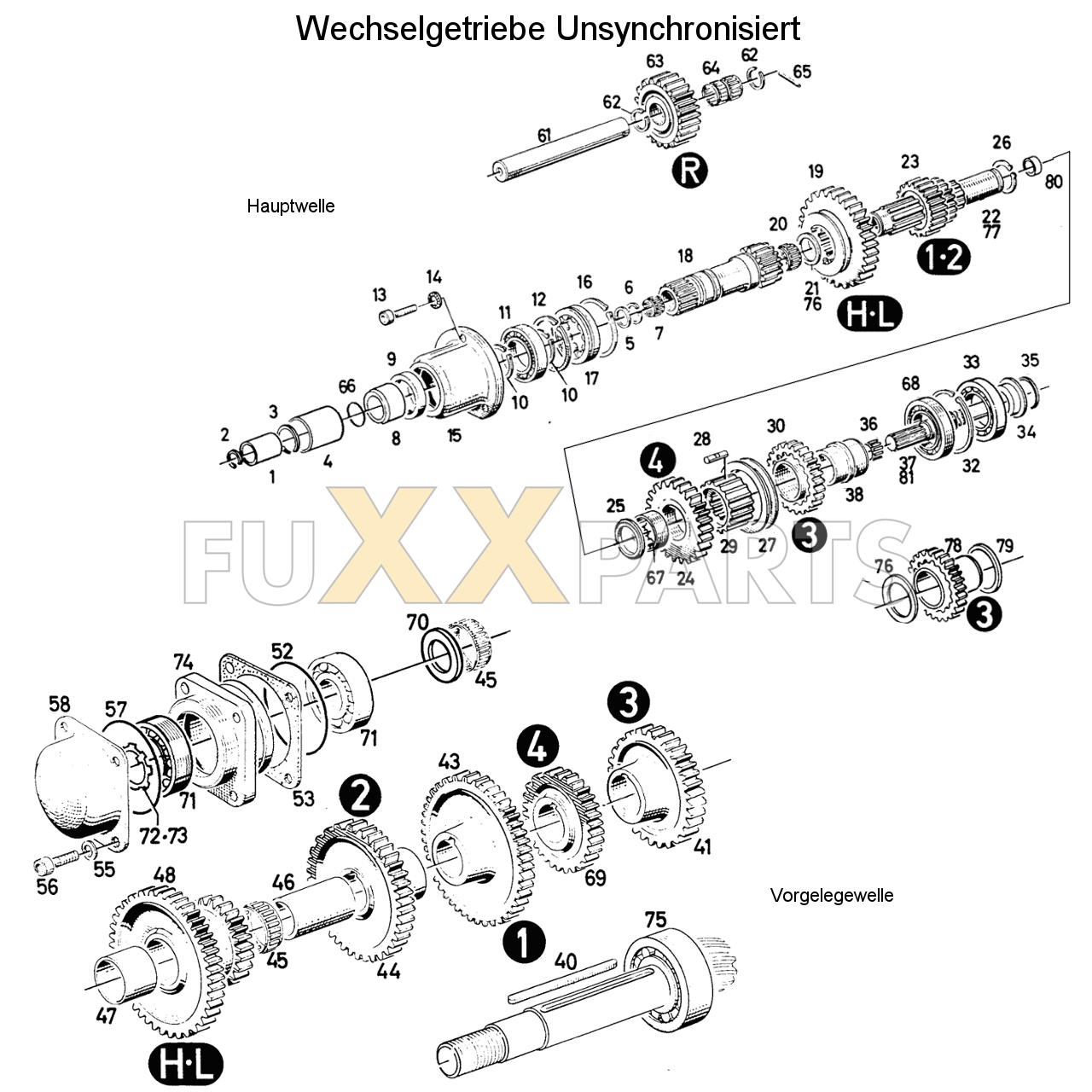 D 4507 Wechselgetriebe Unsynchronisiert