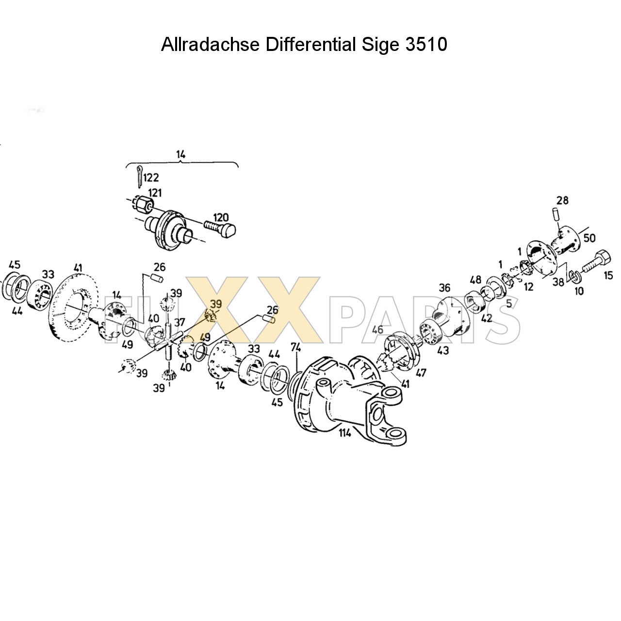 D 4507 C Allradachse Differential