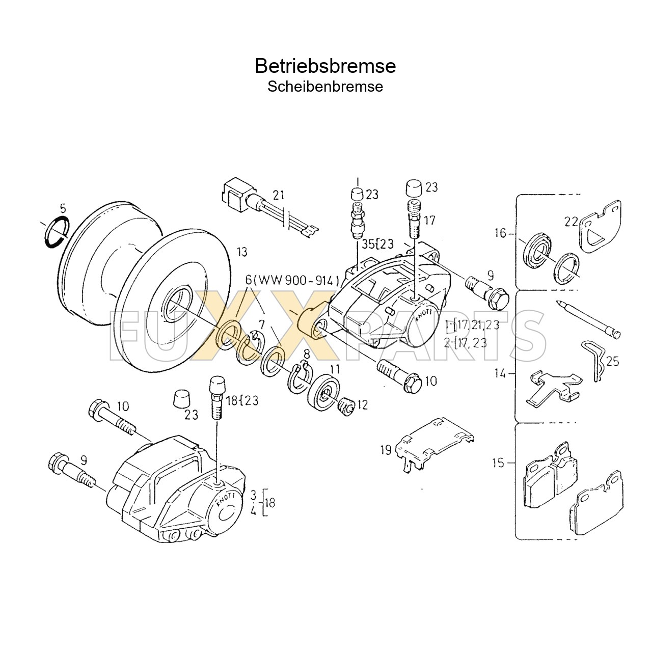 AgroXtra 4.47 Betriebsbremse Scheibe