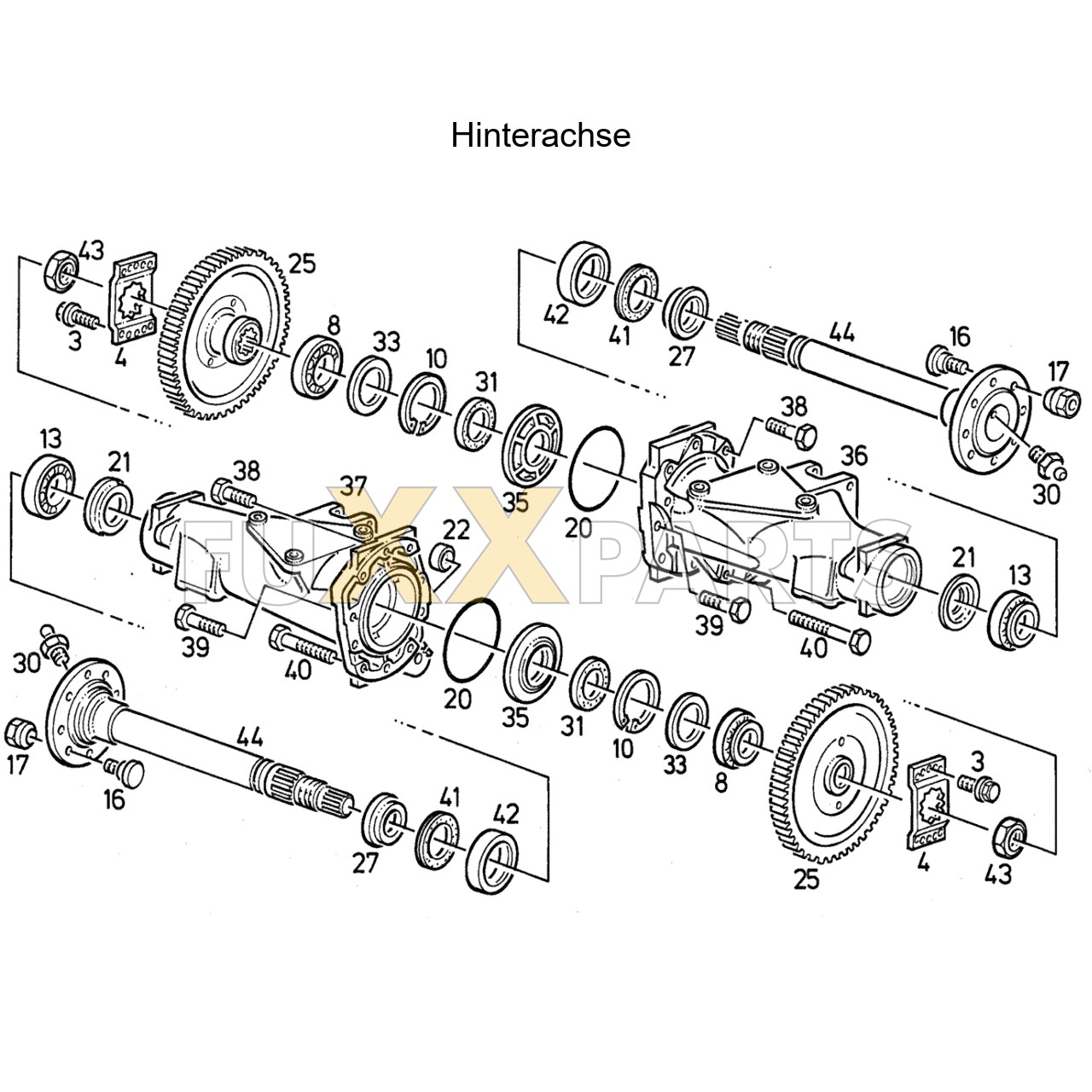 DX 85-78XX Hinterachse