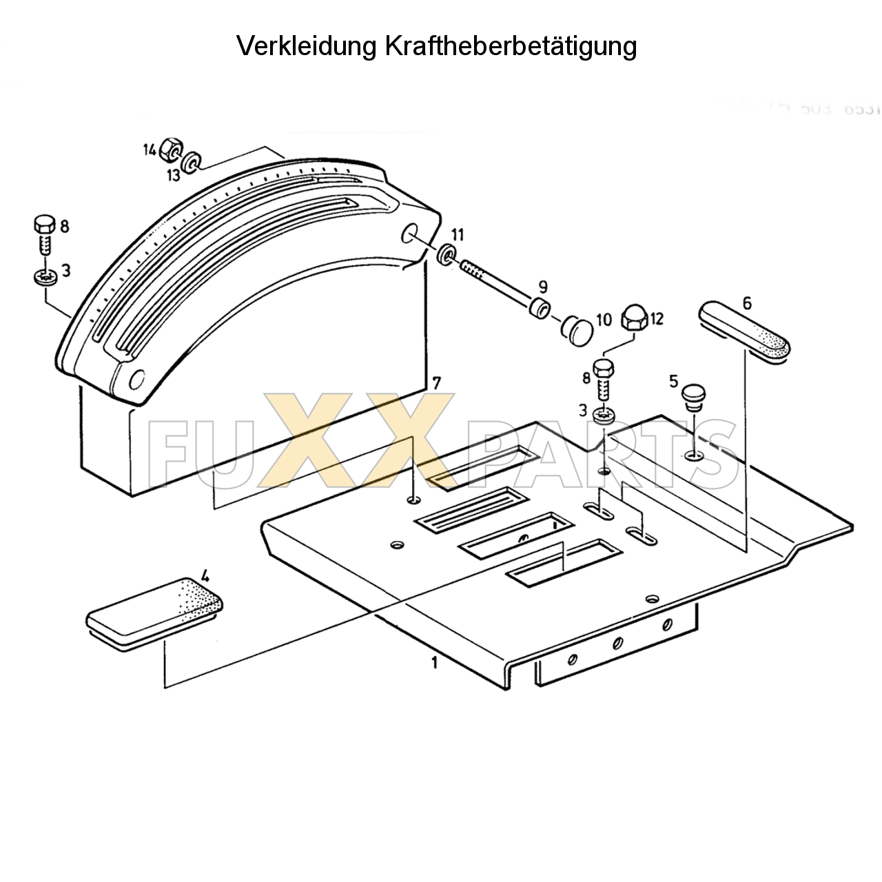 D 4807 C Verkleidung Kraftheberbetätigung