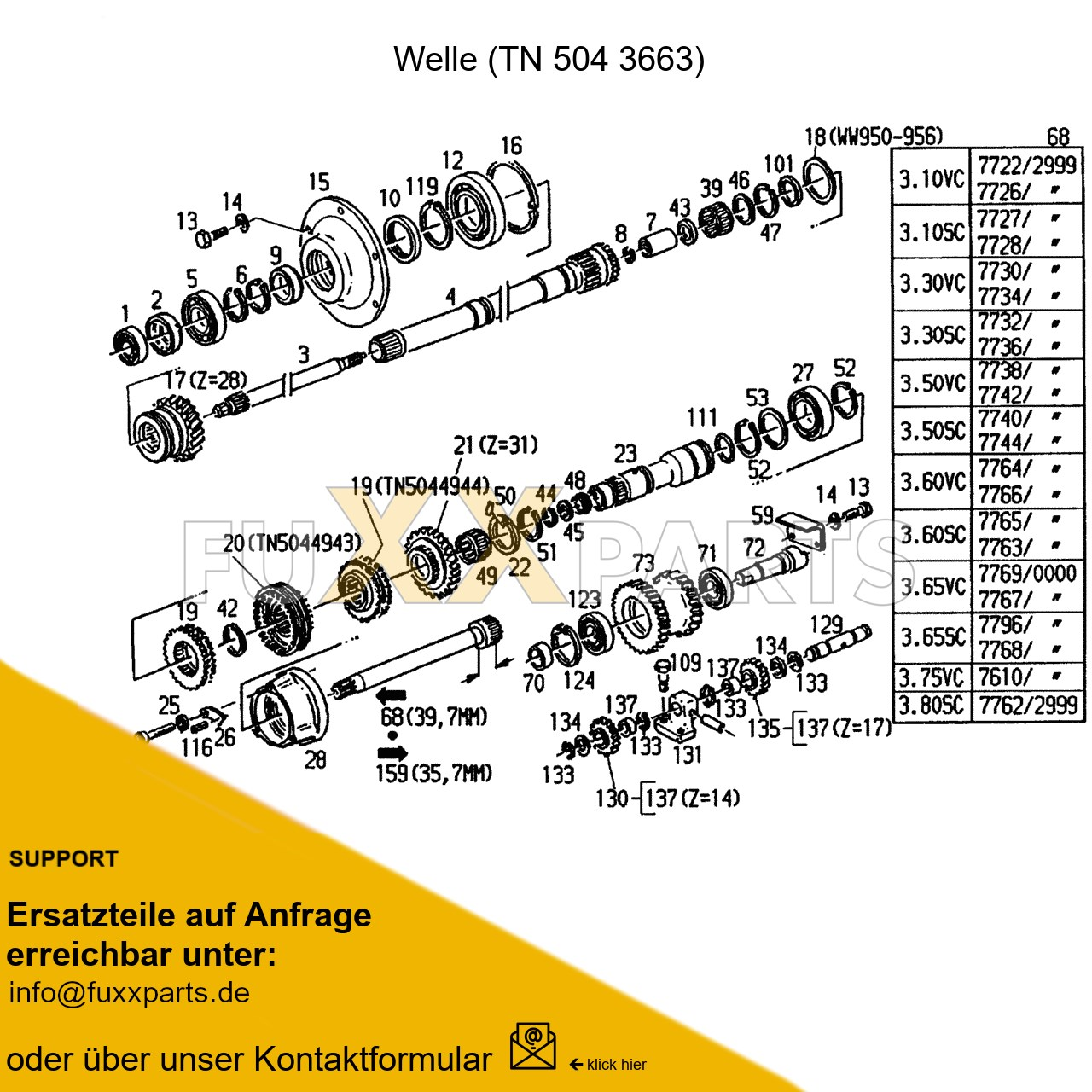 DX 3.50VC Getriebe Dual-Split 2