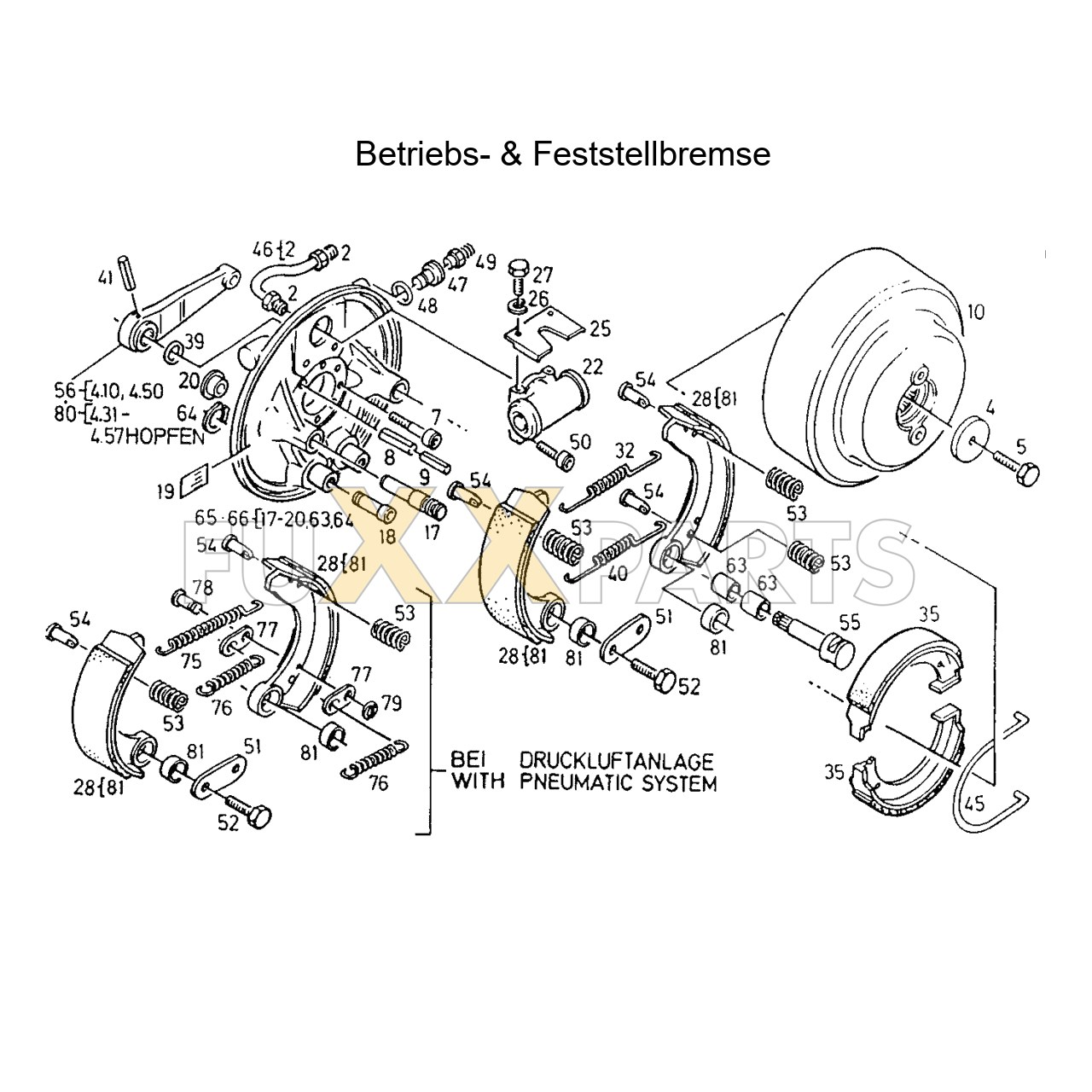 DX 4.50 Betriebs- & Feststellbremse