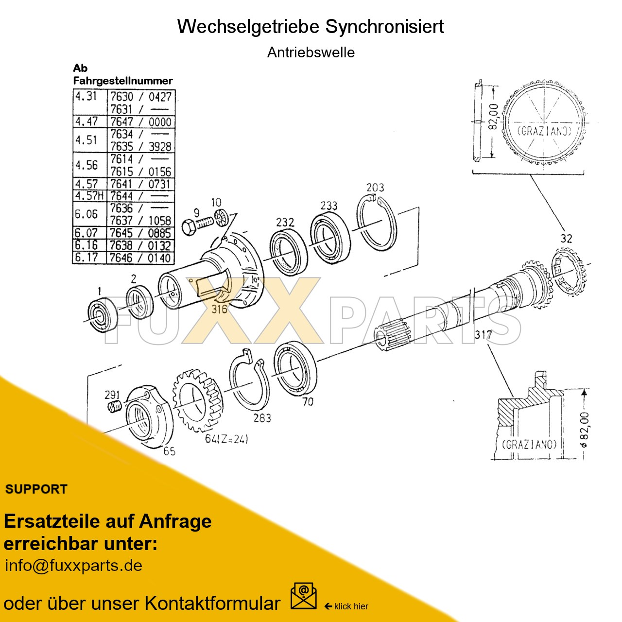 AgroPrima 4.56 Getriebewelle 1