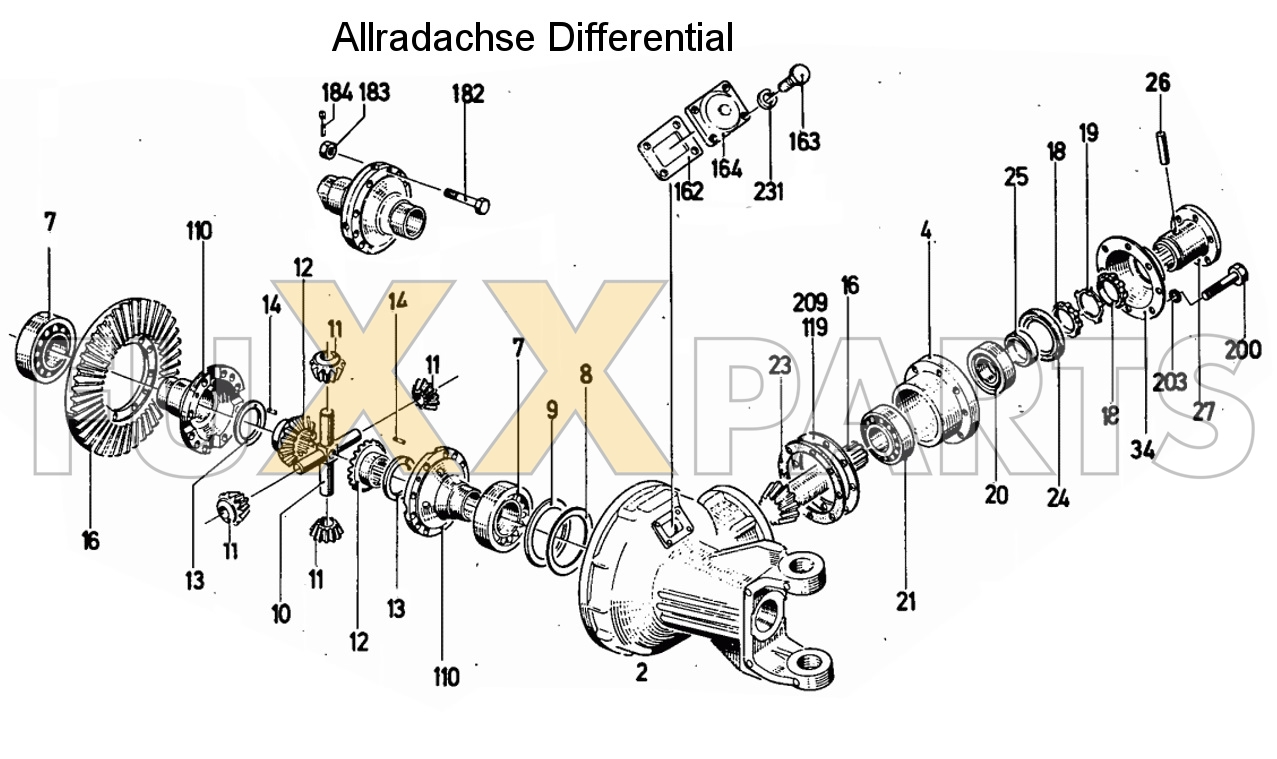 D 4006 Allradachse Differential