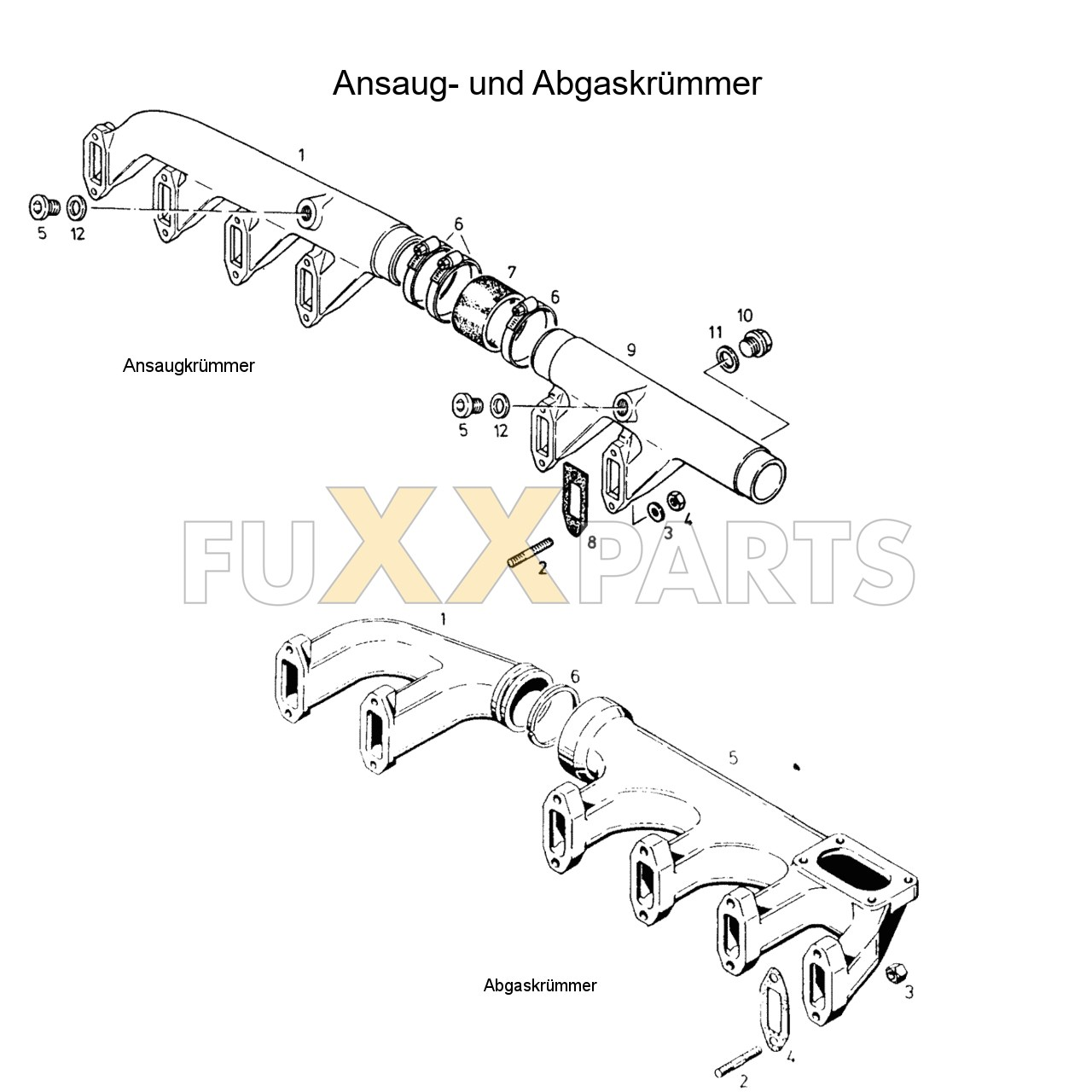 AgroXtra 6.07 Ansaug und Abgaskrümmer
