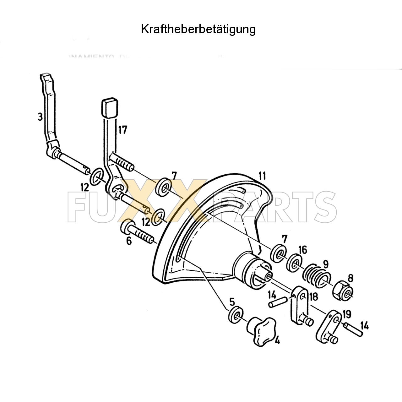 D 3607 Kraftheberbetätigung